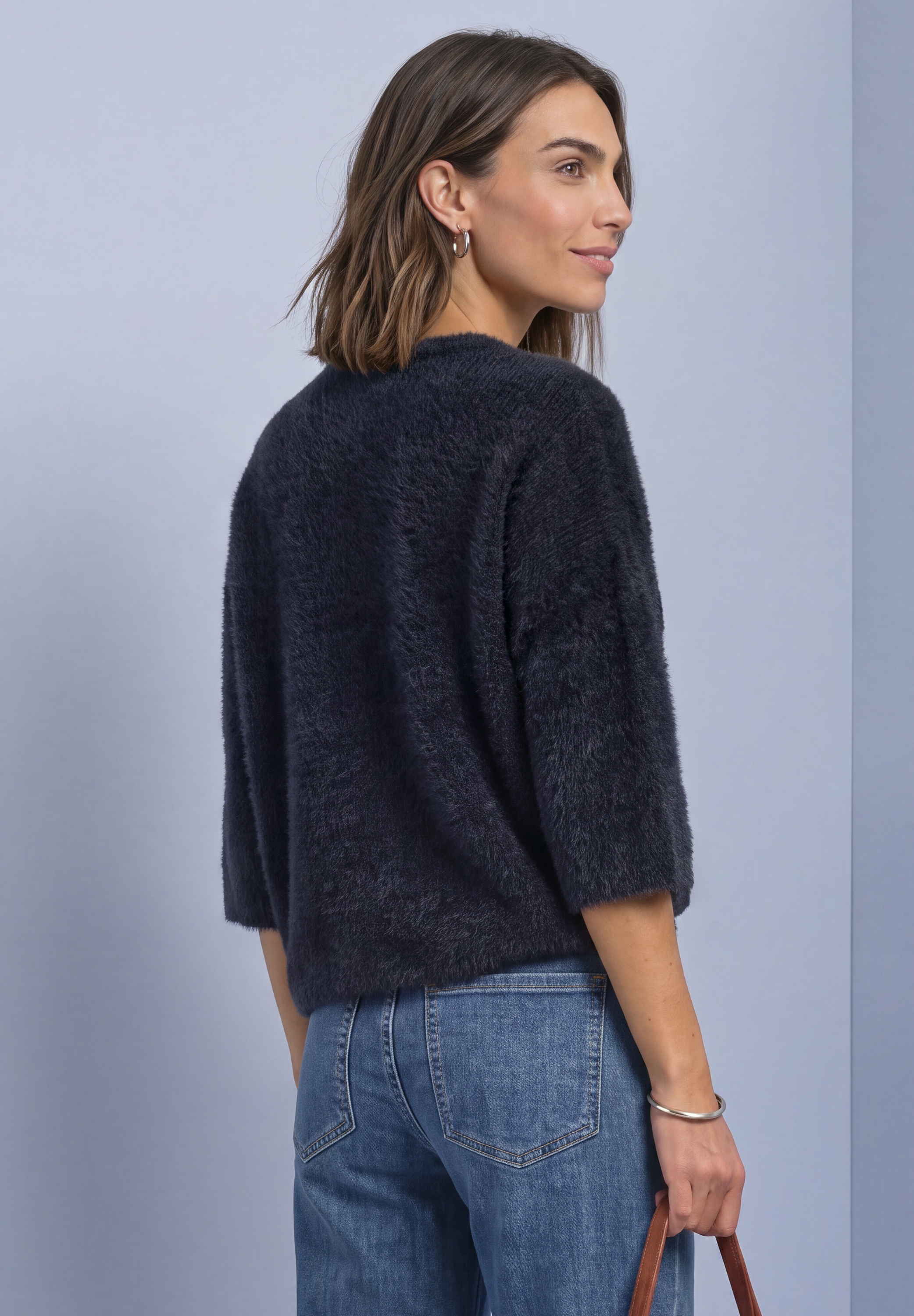 STREET ONE Strickpullover 3/4-Arm Pullover mit Rundhals