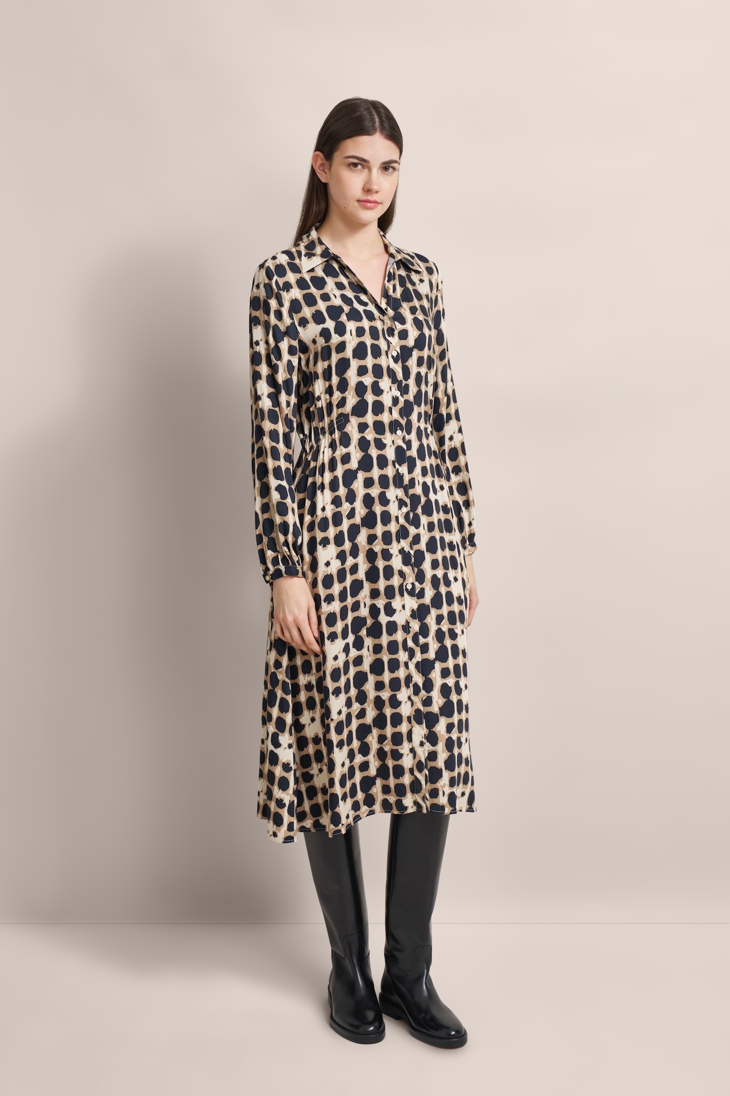 bugatti Blusenkleid, mit leichter Taillenraffung