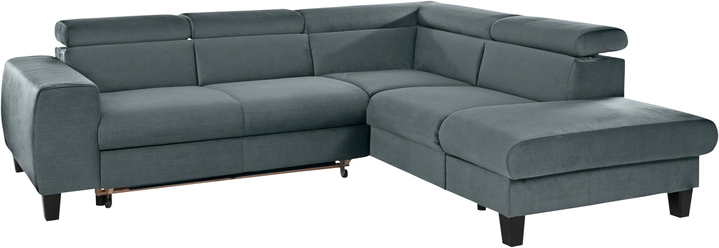 COTTA Polstergarnitur »Morven L-Form«, (Set), Set bestehend aus: Ecksofa mit Kopfteilverstellung & Hocker