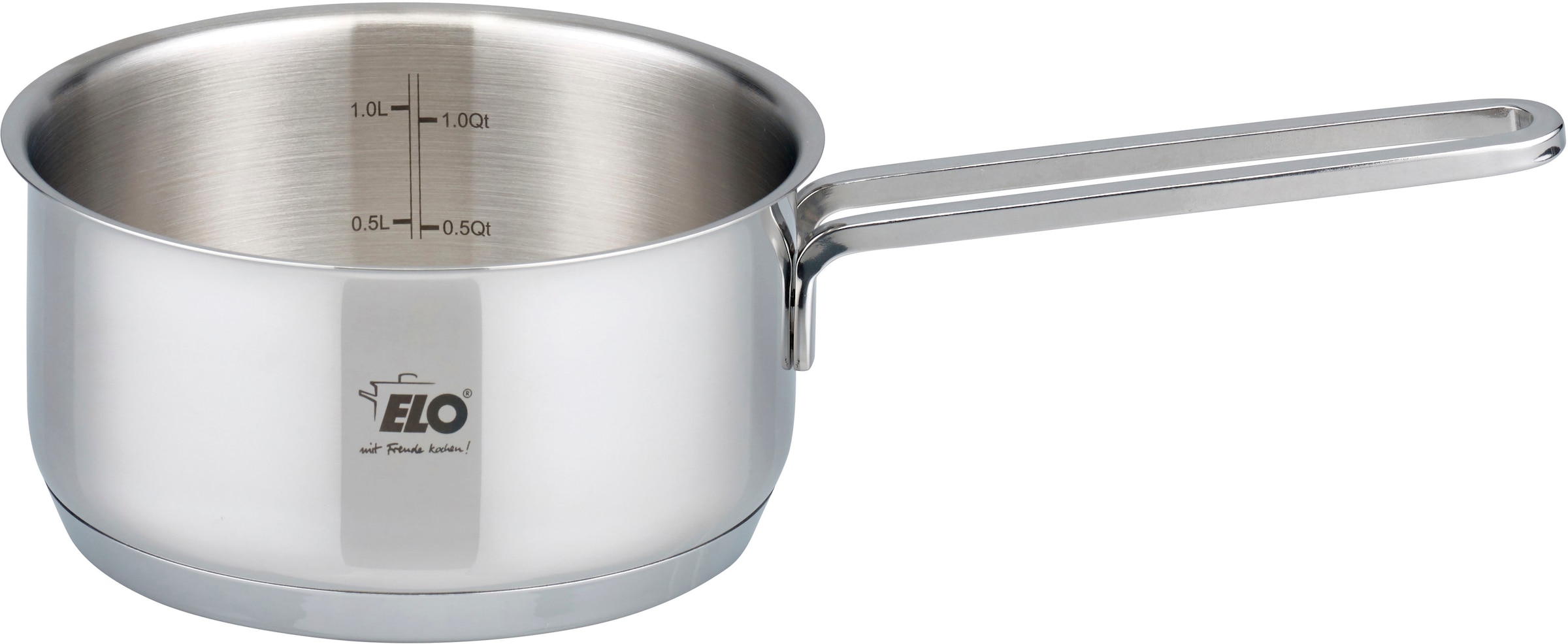 Elo Topf-Set »Excellent« Edelstahl 18/10 Set, Bratentopf Ø 20 cm, je 1 Fleischtopf Ø 16/20/24 cm, Kasserolle Ø 16 cm, 6 Stk. tlg. inkl. Untersetzer, mit Literskala, Induktion