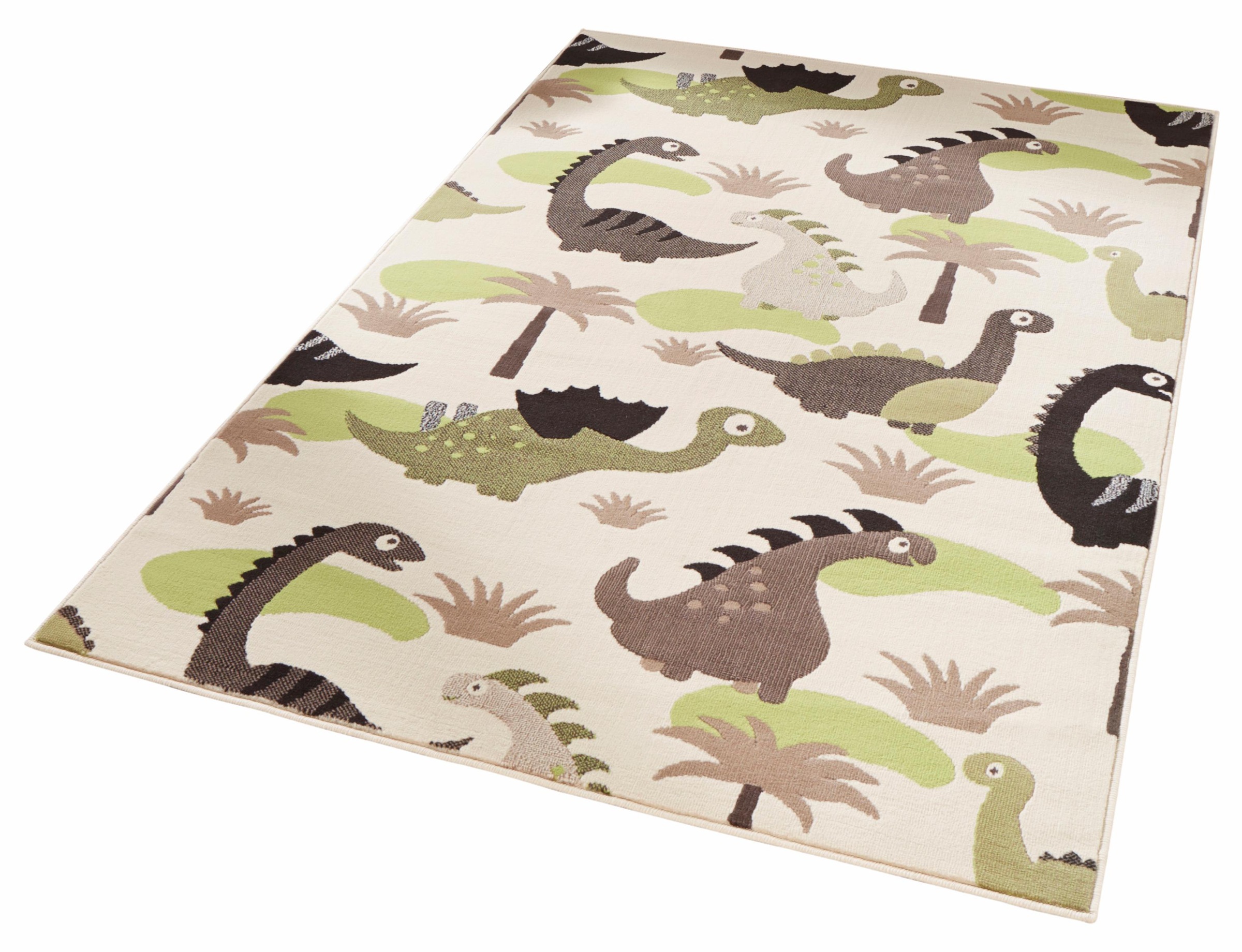 Image of Zala Living Kinderteppich »Dinosaurier«, rechteckig, 9 mm Höhe, Niedliche Dinos, Kurzflor, Kinderzimmer, Strapazierfähig, Pflegeleicht, Robust bei Ackermann Versand Schweiz