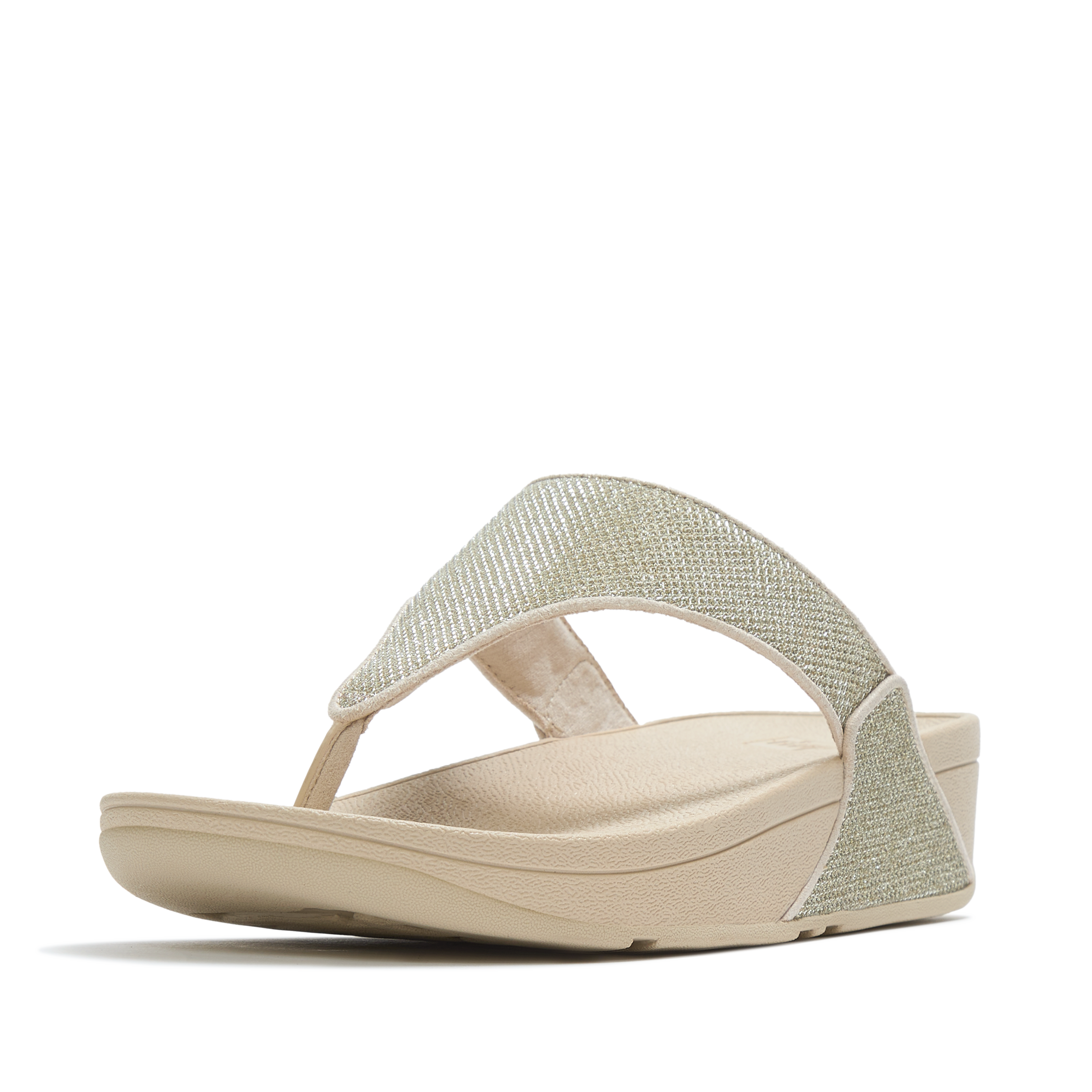Fitflop Dianette »LULU SHIMMERGLITZ TOE-POST SANDALS«  Compensée, tongs, chaussure de bain, chaussure d'été avec détails pailletés
