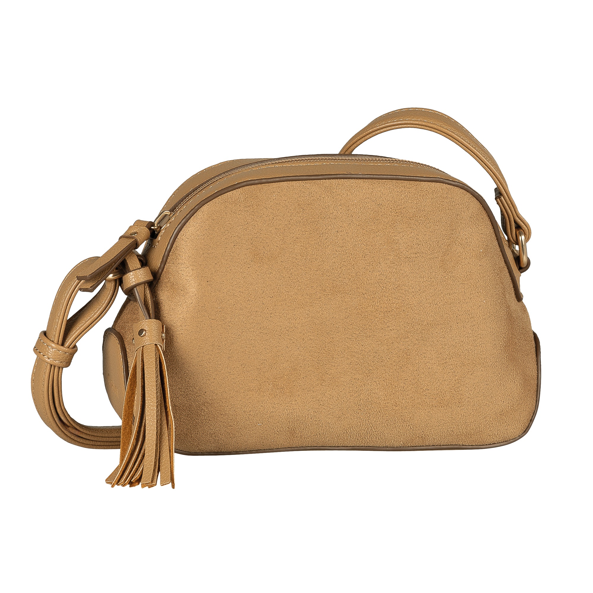 Image of Gabor Handtasche "Anthea" Kombi aus Velourimitat und Lederimitat sowie Nieten besetzte Anhänger