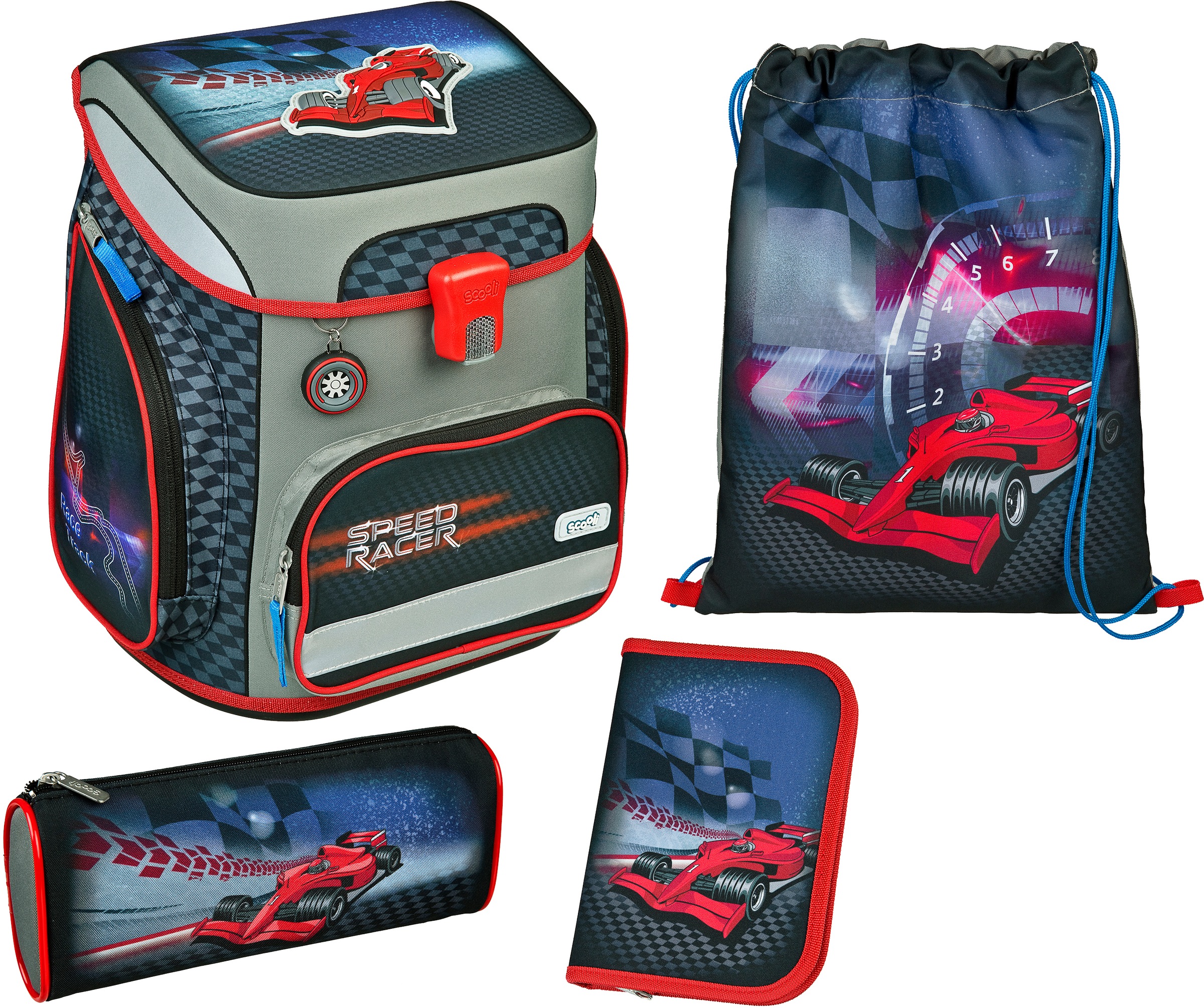 Image of Scooli Schulranzen »EasyFit, Speed Racer«, Reflektoren bei Ackermann Versand Schweiz