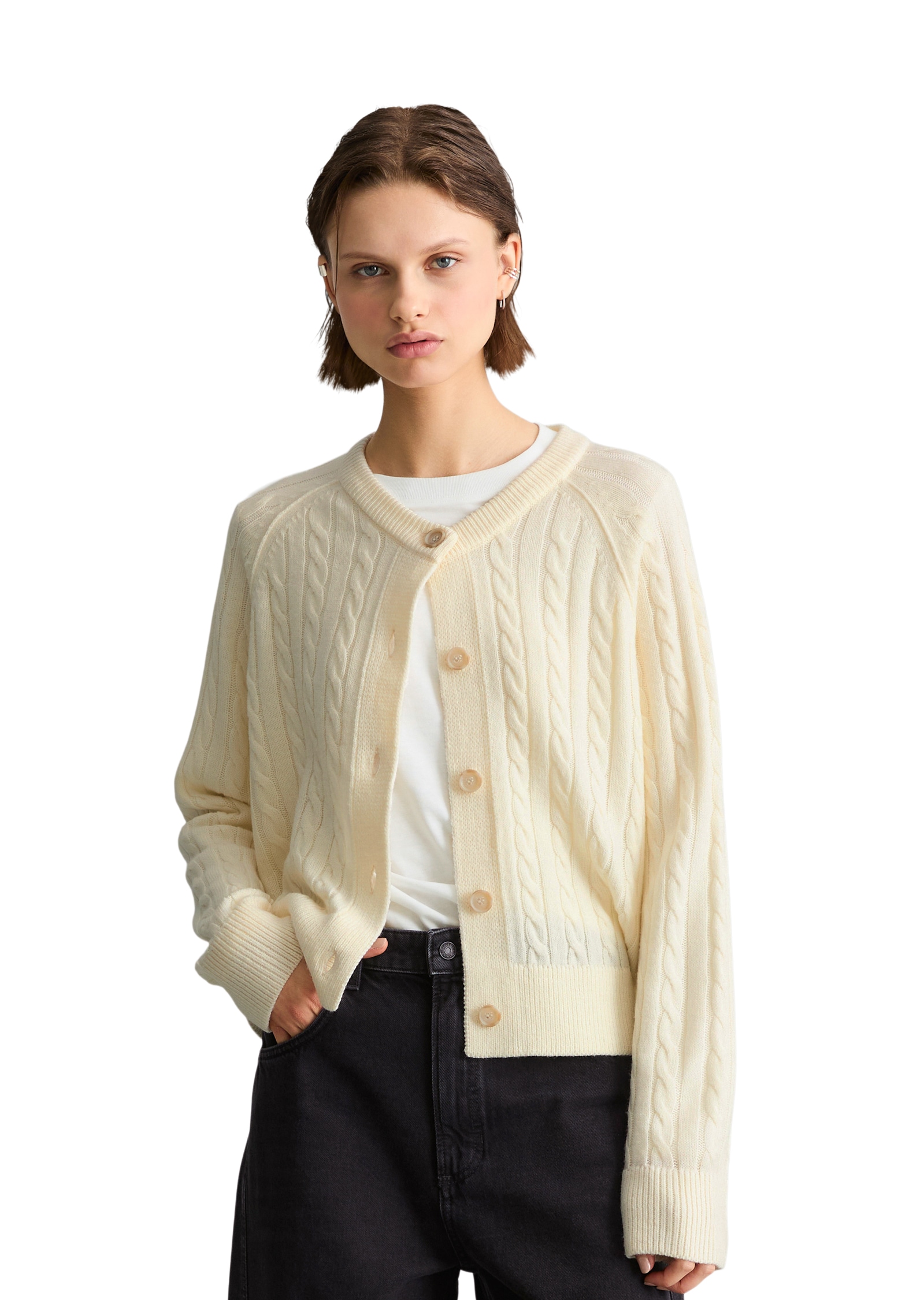 Marc O'Polo DENIM Cardigan en mélange laine vierge