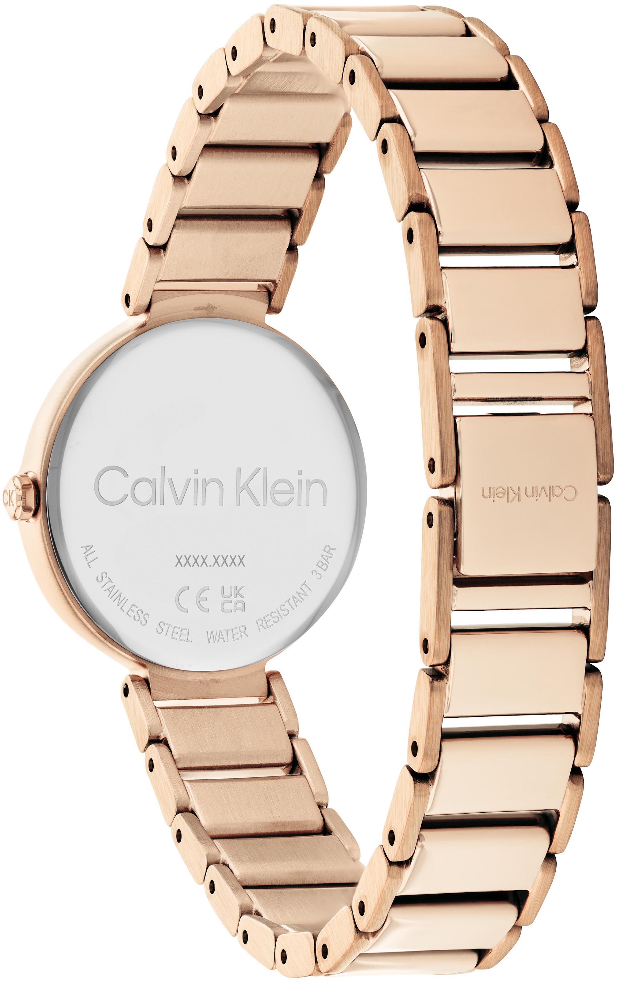 Calvin Klein Quarzuhr »Minimalistic T Bar 28 mm, 25200140«, Armbanduhr, Damenuhr, Edelstahlarmband, Glaskristalle