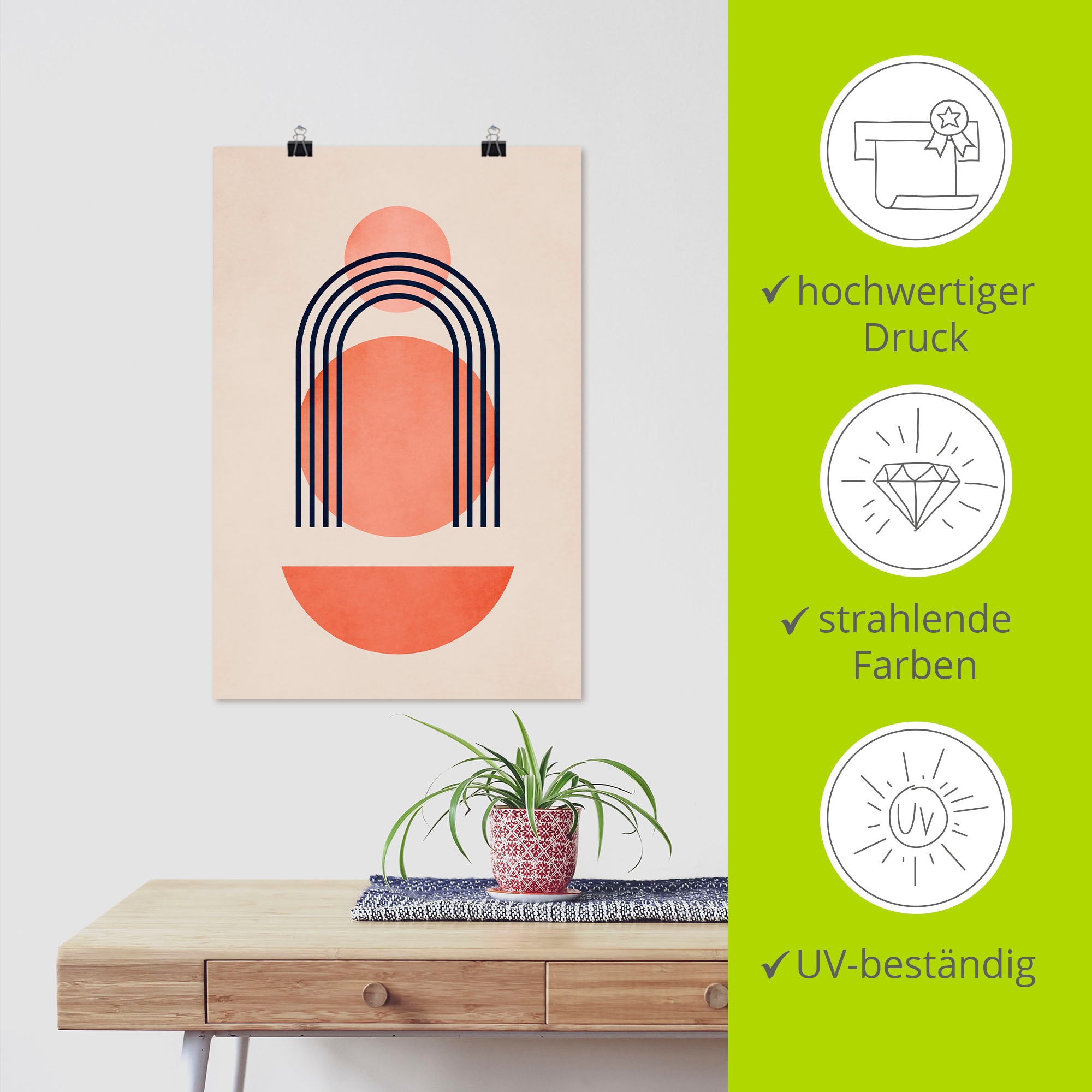 Artland Poster »Geometrica Nr. 7« Muster 1 Stk. tlg. ohne Rahmen