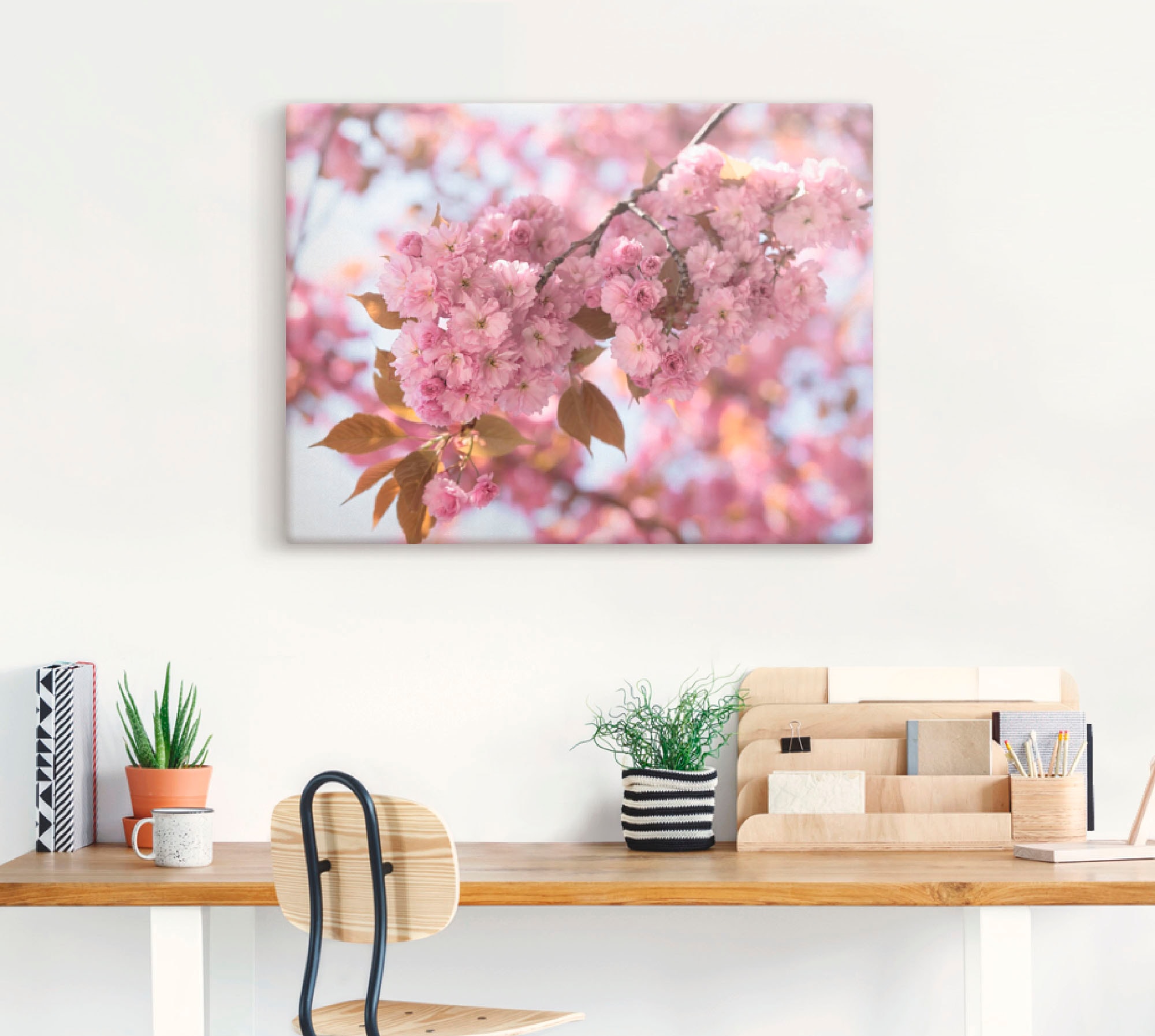 Artland Wandbild »Japanische Kirschblüte in Love I«, Blumen, (1 St.), als Leinwandbild, Poster, Wandaufkleber in verschied. Grössen