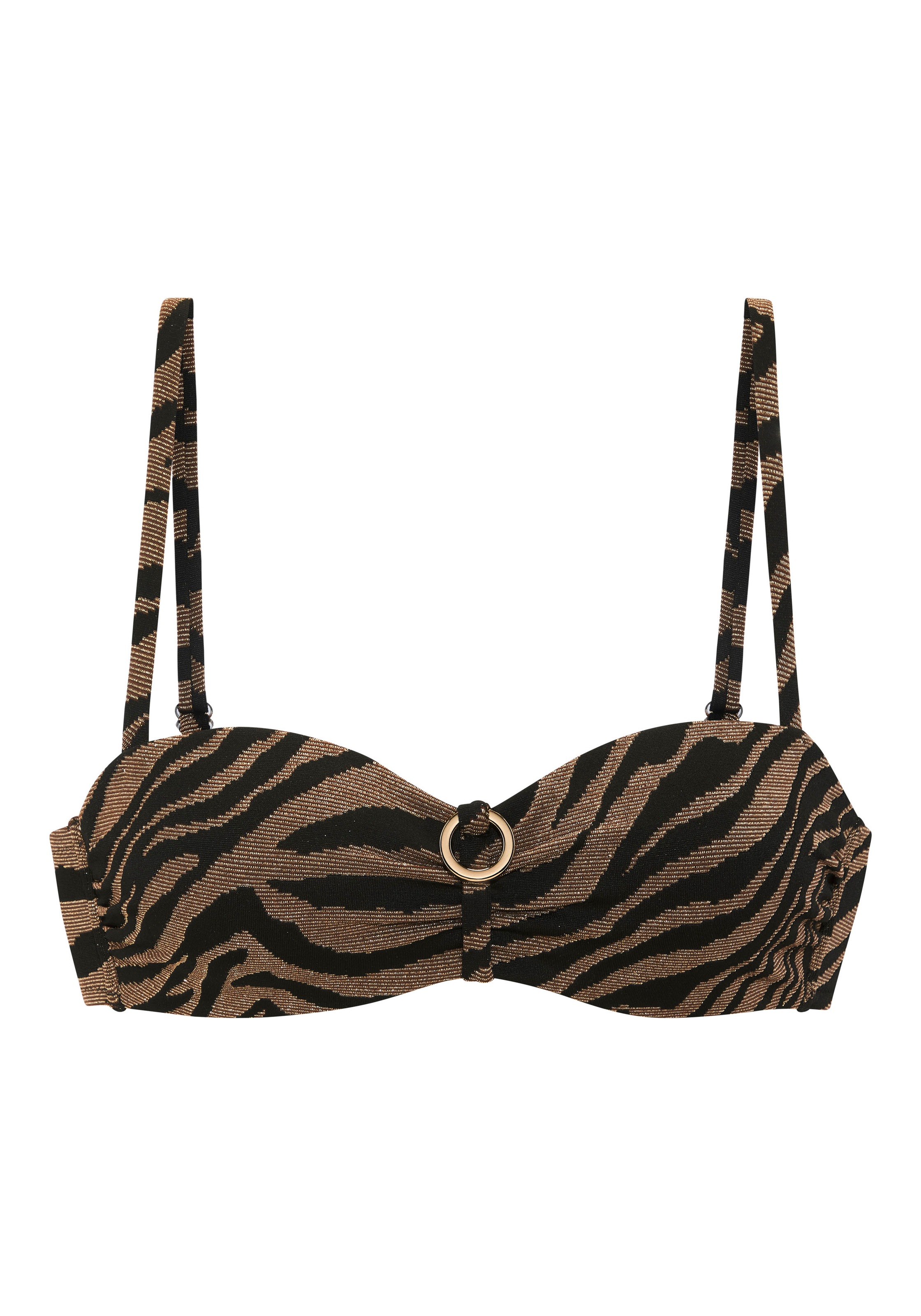 Bruno Banani Bügel-Bandeau-Bikini, in zweifarbiger Animal-Optik