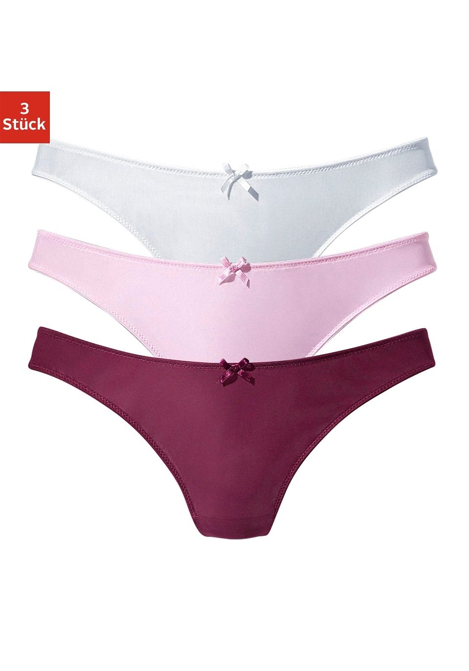 Image of petite fleur String, (3 St.), mit Spitze hinten bei Ackermann Versand Schweiz