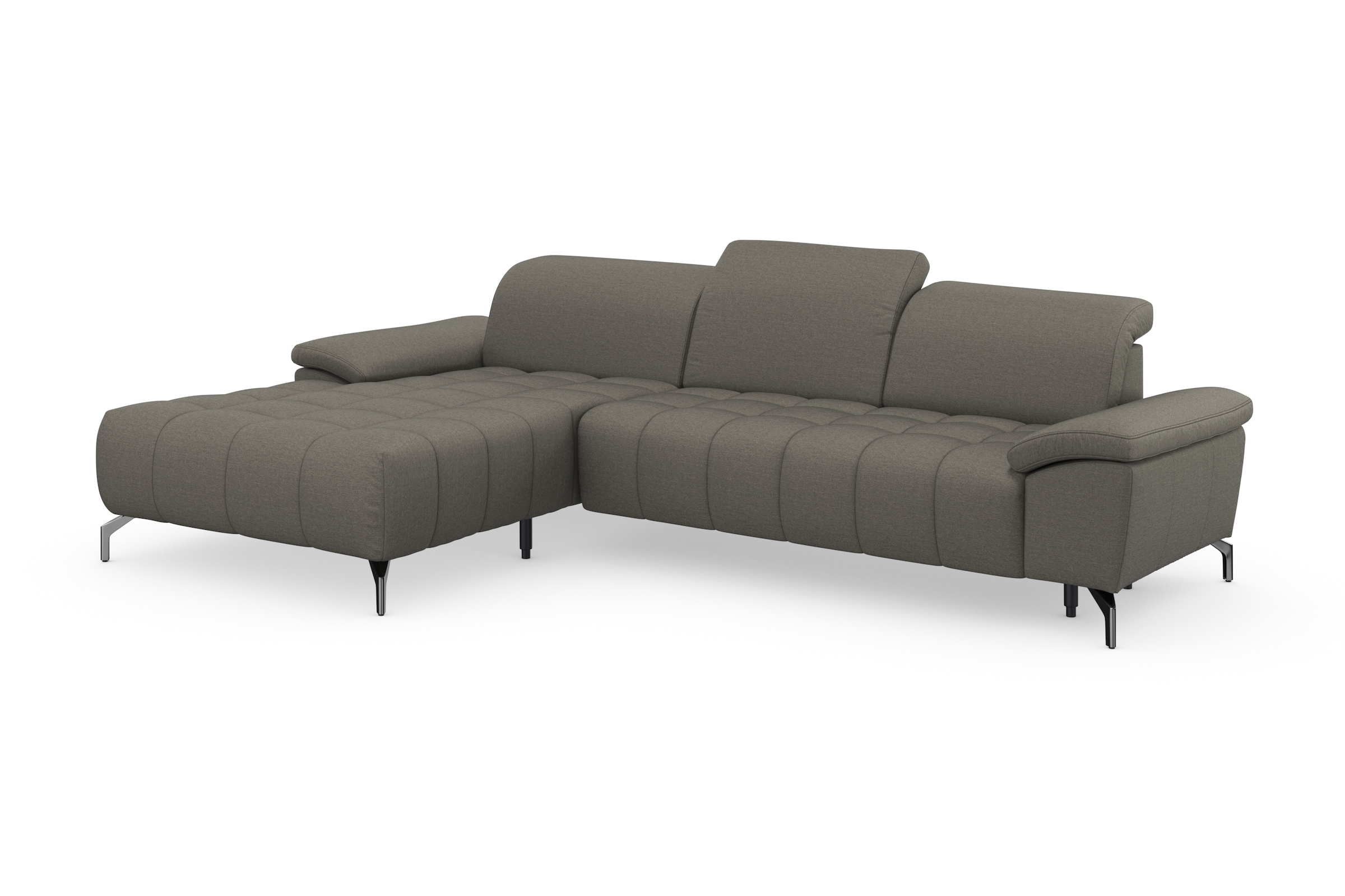 sit&more Ecksofa »Cool L-Form«, wahlweise mit Kopfteilverstellung und Vorziehsitz, motorisch