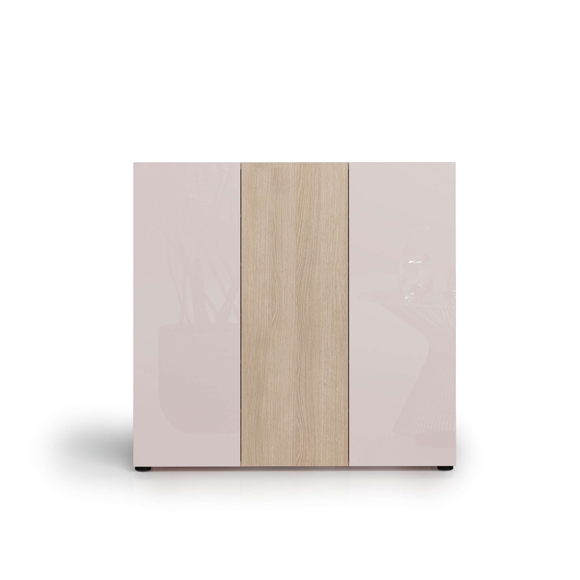 Home affaire Schuhschrank »LADY, Schuhkommode,Schuhmöbel,Schuhablage,Schuhregal« Korpus und weisse Türen hochglänzend lackiert.,  10 Einlegeböden,12 Fächer,ca. 24 Paar Schuhe-Masse: B/T/H:120x34x115 cm