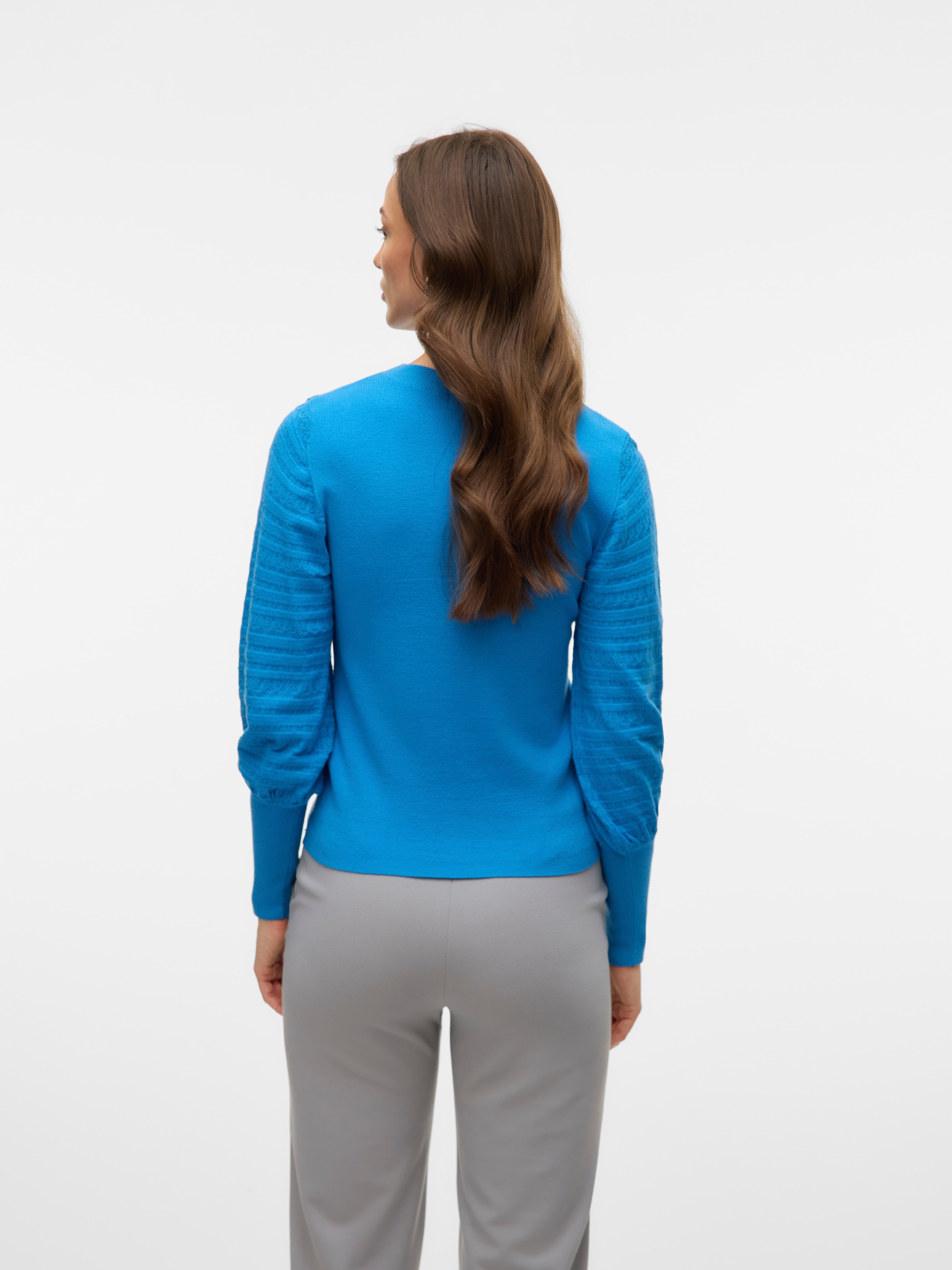 Vero Moda Strickpullover »VMHOLLYPOINTELLE LS O-NCK PULLOVE GA BOO«