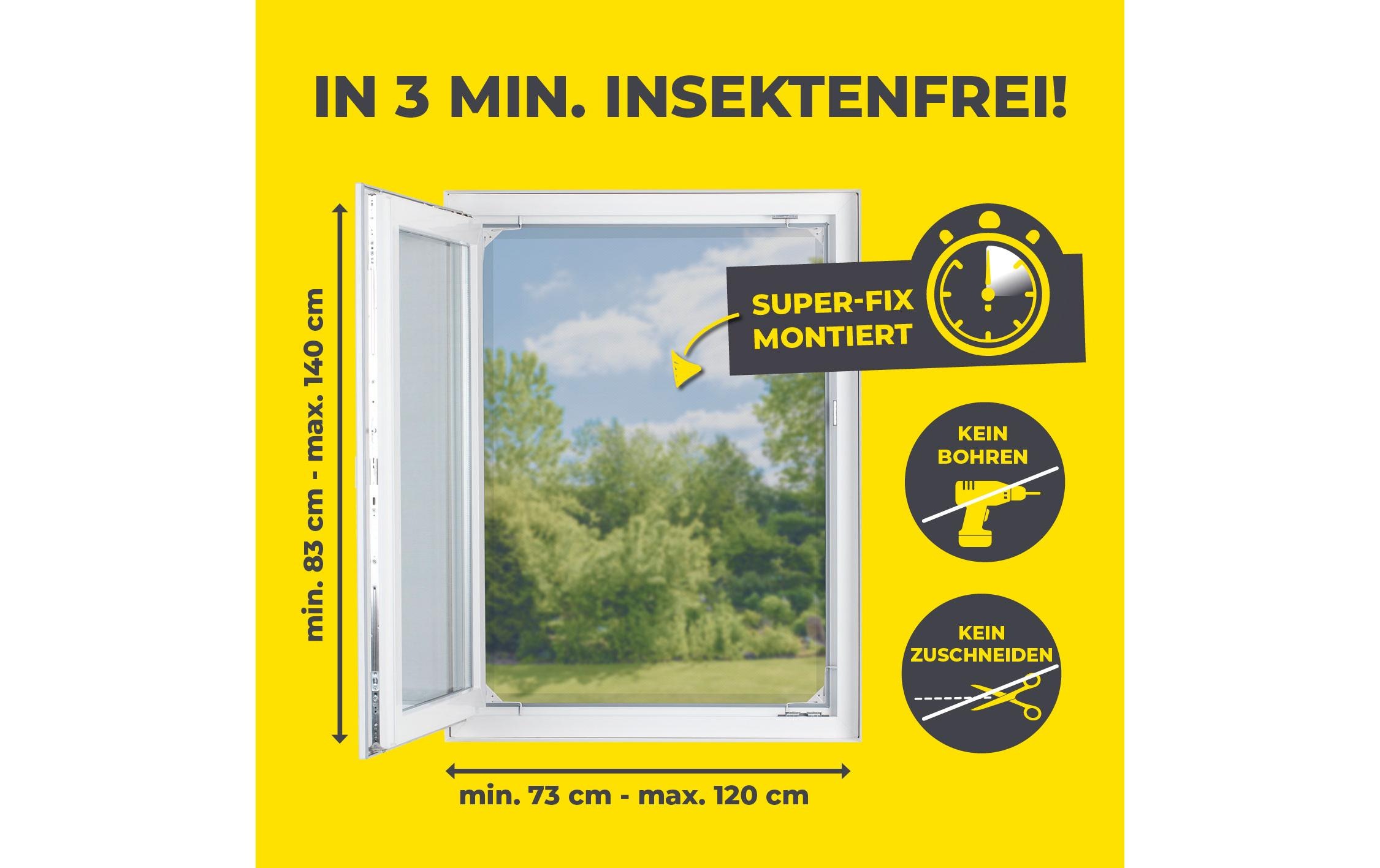 EASYmaxx Insektenschutz-Fensterrahmen »Weiss«