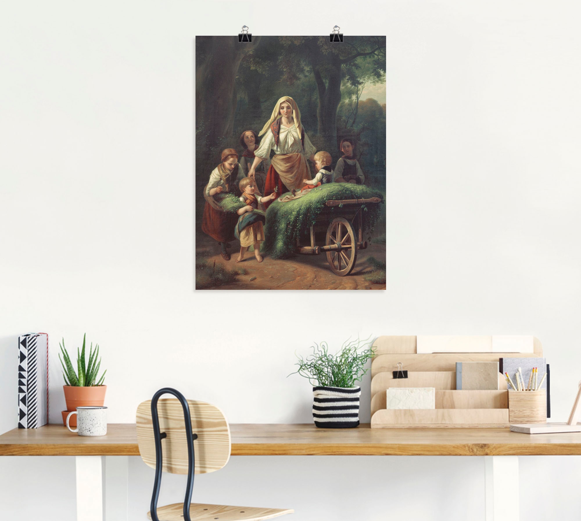 Artland Kunstdruck »Die Heimkehr aus dem Walde«, Gruppen & Familien, (1 St.), als Alubild, Leinwandbild, Wandaufkleber oder Poster in versch. Grössen