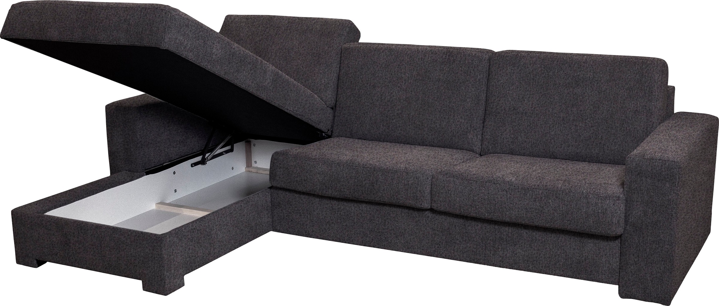Home affaire Ecksofa »Roma "M" Matratzenhöhe 14 cm, Dauerschlaffunktion, mit Unterfederung,«, Liegemasse ca 143x198 cm, L-Form
