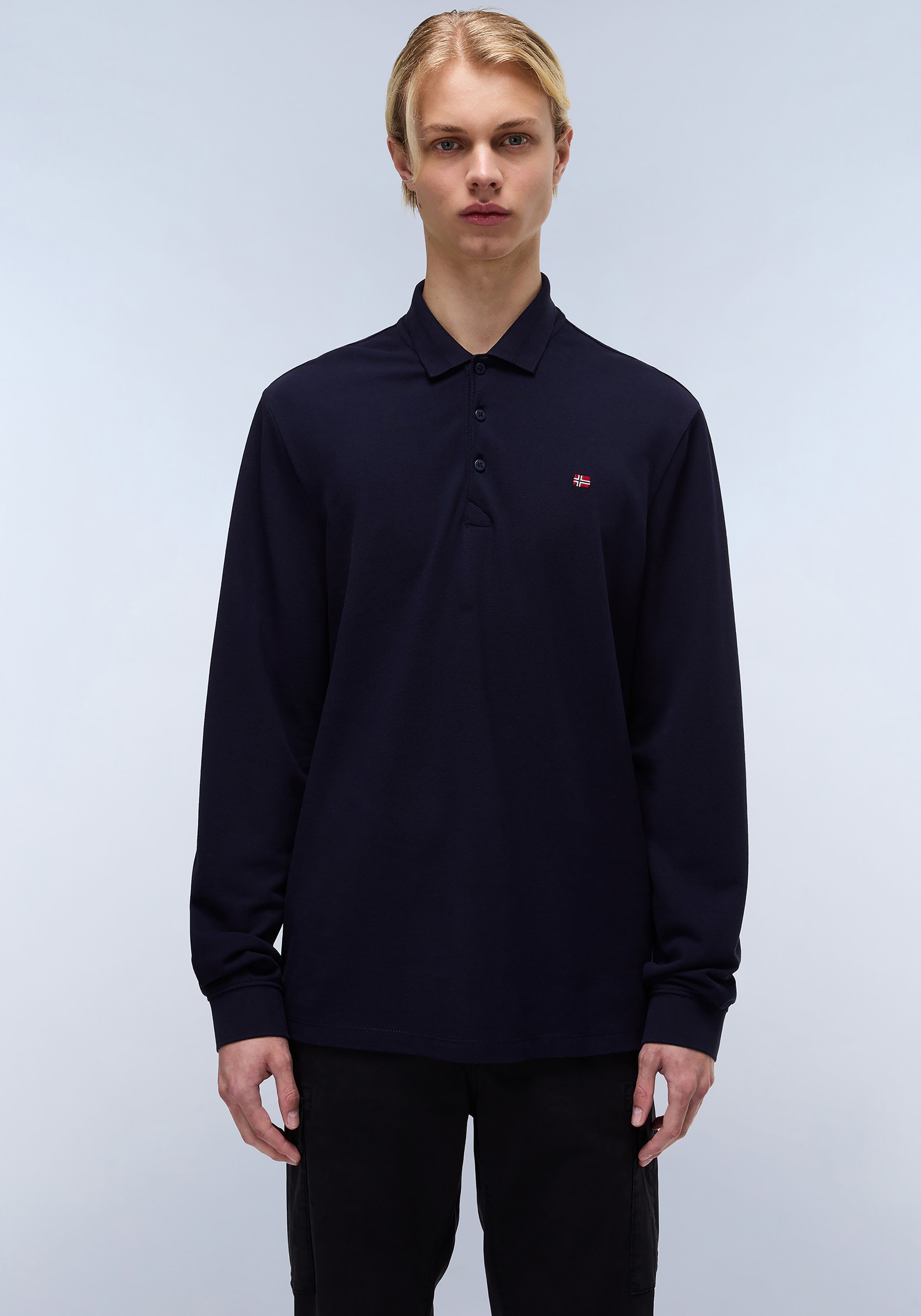 Napapijri Langarm-Poloshirt »EALIS LS 1« Mit Rundhalsausschnitt