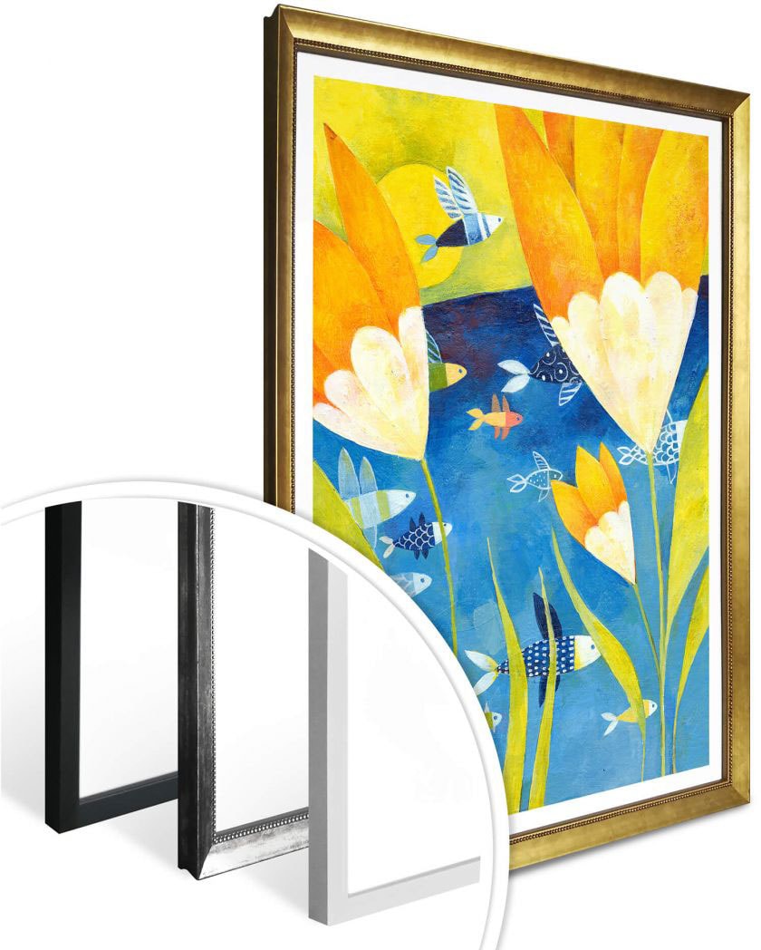 Wall-Art Poster »Märchen Wandbilder Gelbe Tulpen«, Pflanzen, (1 St.), Poster,  Wandbild, Bild, Wandposter kaufen