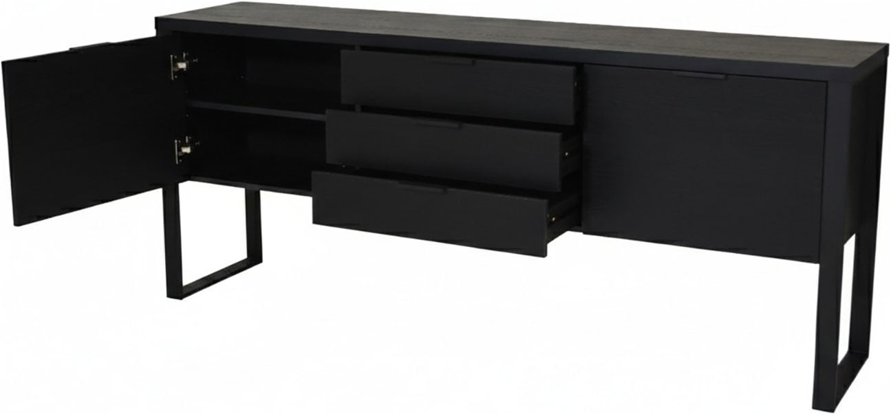 Jahnke Sideboard »LOOP SB 180« Sideboard,2 Türen + 3 Schubladen, Metallrahmen, Breite 180 cm