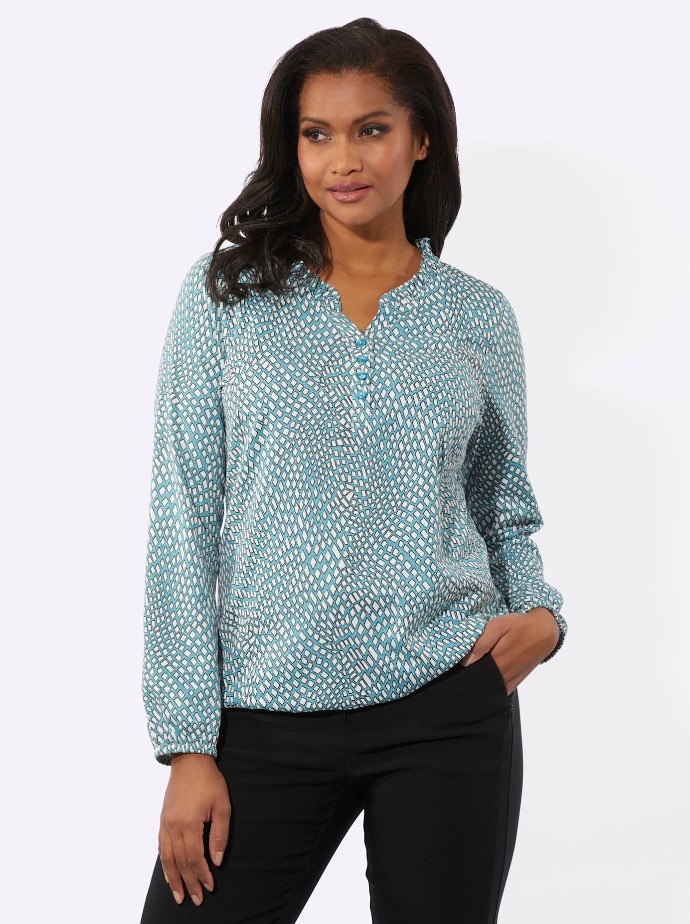 Inspirationen Langarmshirt »Druck-Shirt«, (1 tlg.)