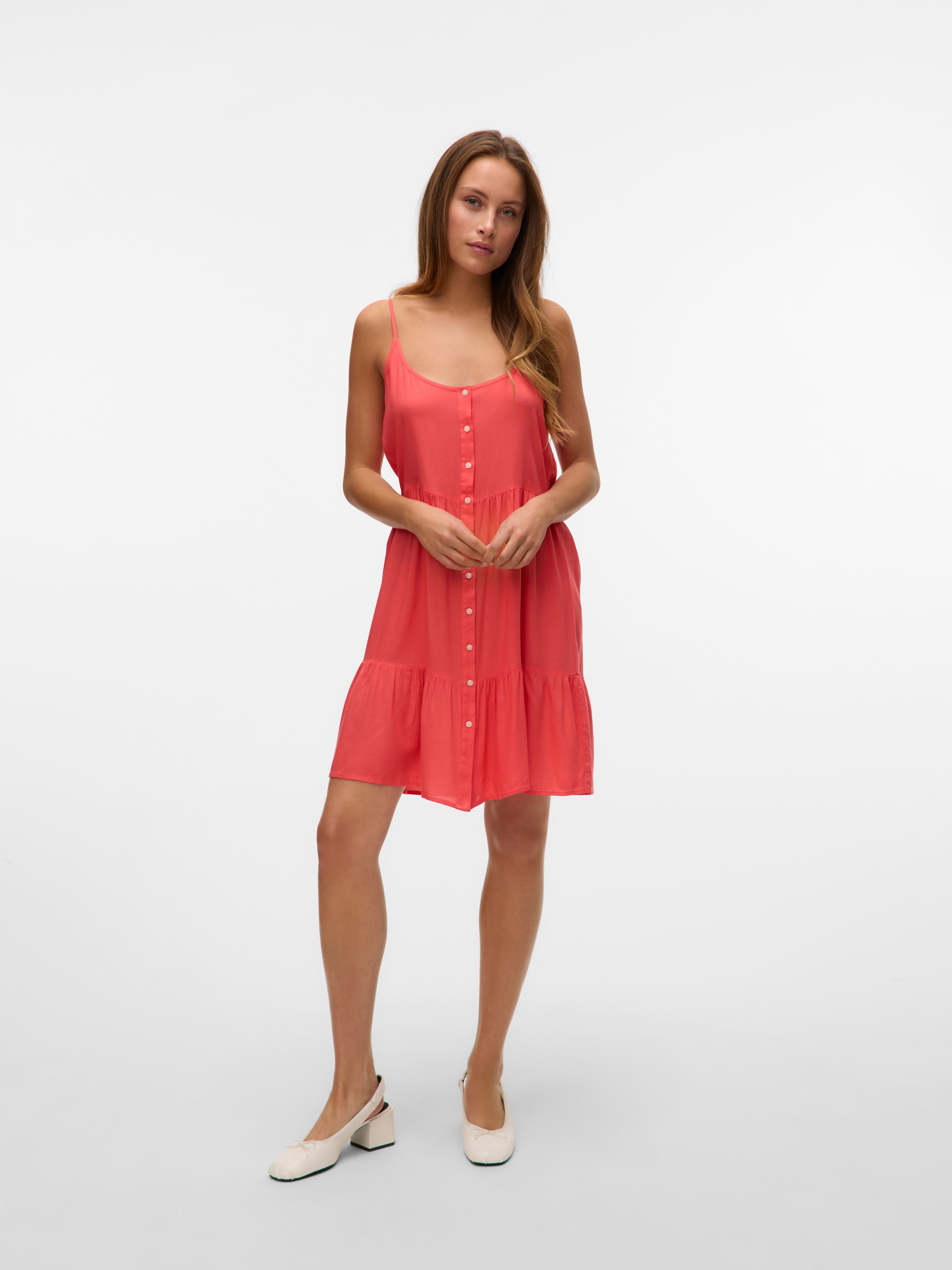 Vero Moda Trägerkleid »VMBUMPY SHORT SINGLET DRESS WVN GA NOOS«