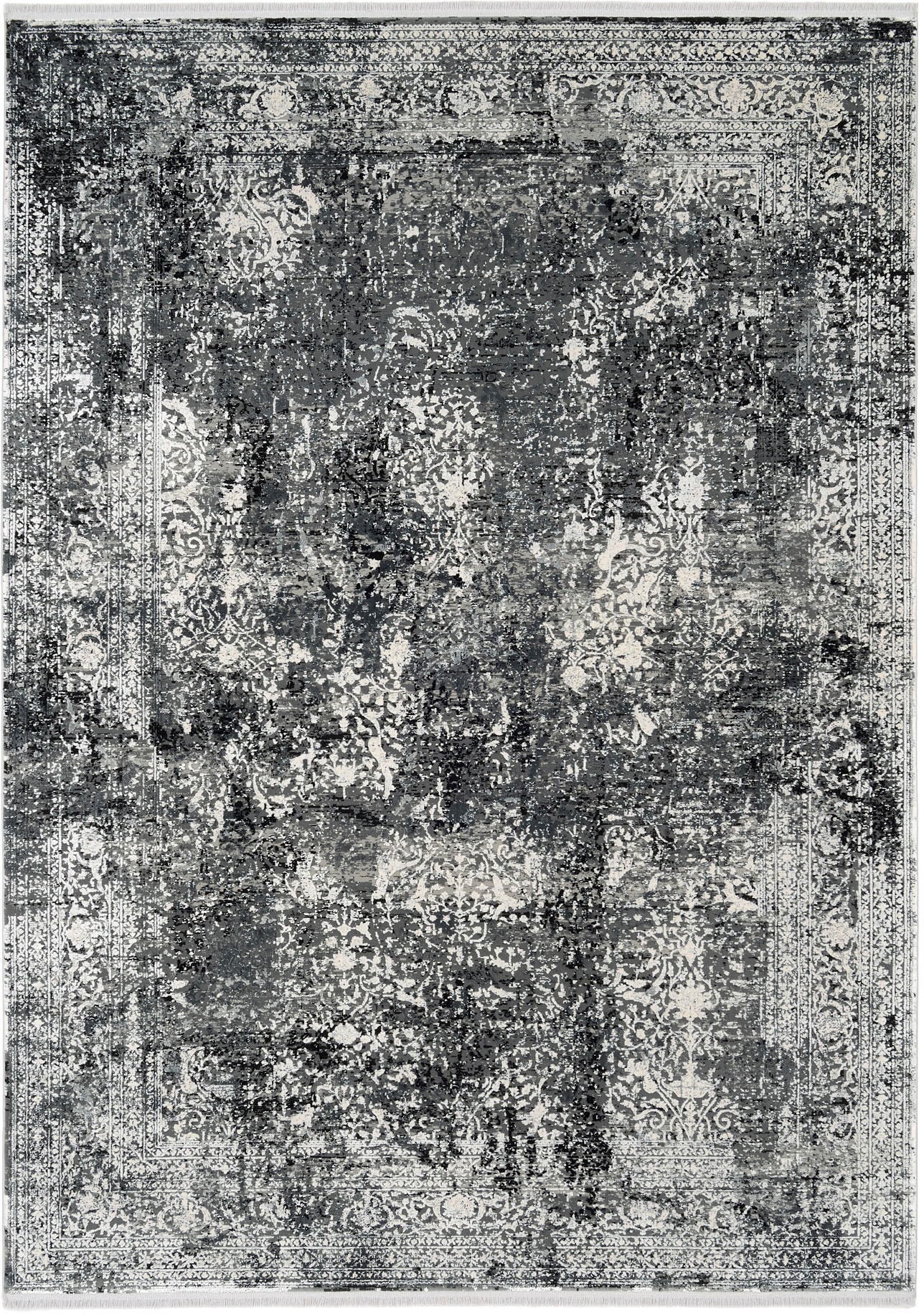 OCI DIE TEPPICHMARKE Teppich »BESTSELLER CAVA« rechteckig 8 mm Höhe Glanz Viskose, mit Fransen, Hoch Tief Struktur, Vintage, Wohnzimmer