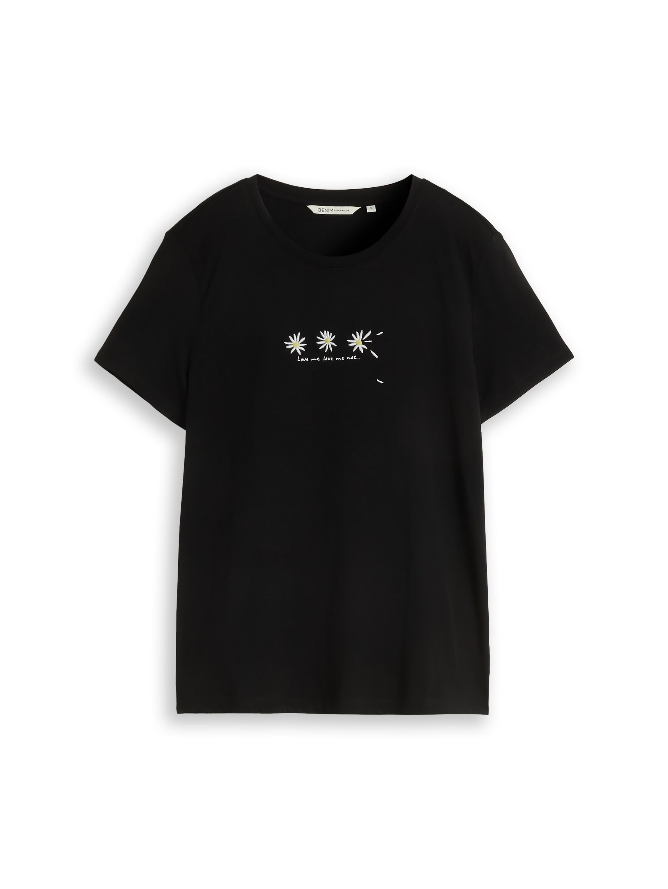TOM TAILOR Denim T-shirt à manches courtes T-shirt d'été avec broderie