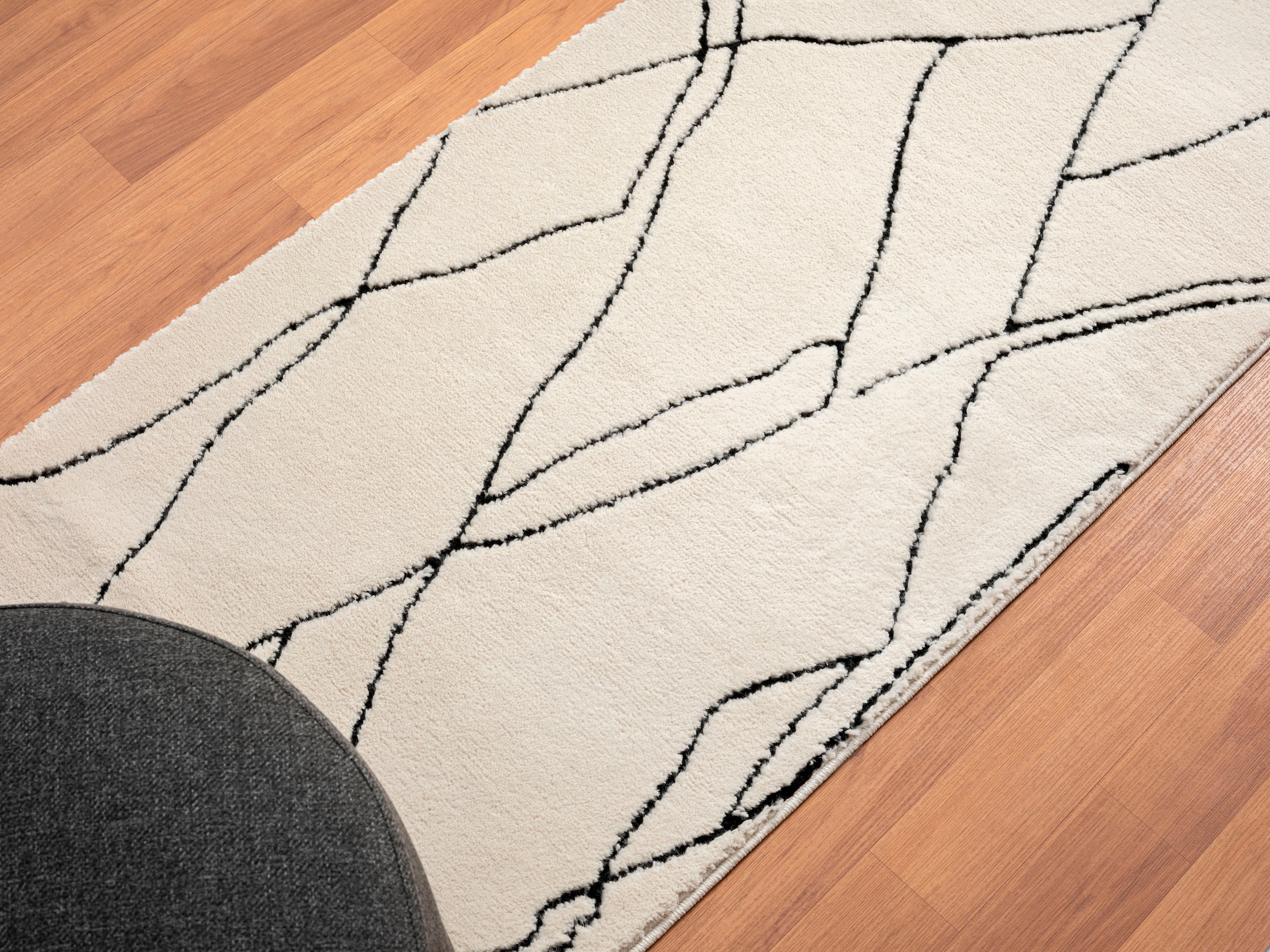 Myflair Möbel & Accessoires Hochflor-Läufer »Moroccan Drawline«, rechteckig, 24 mm Höhe, modern, marokkanisches Design, flauschig weich durch Hochflor