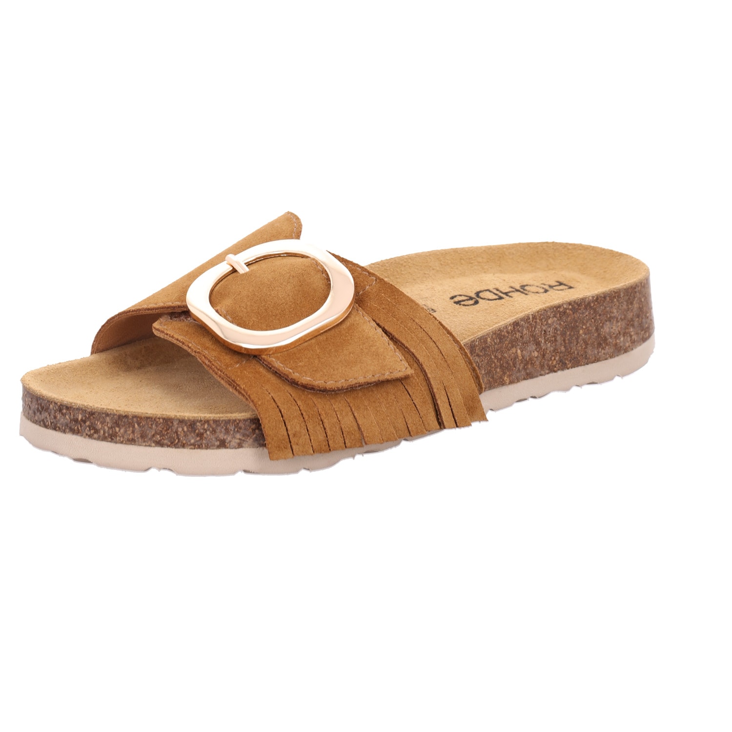 Image of Rohde Pantolette "MILANO" Strandschuh, Urlaubsschuh, Sommerschuh mit Bast Plateau