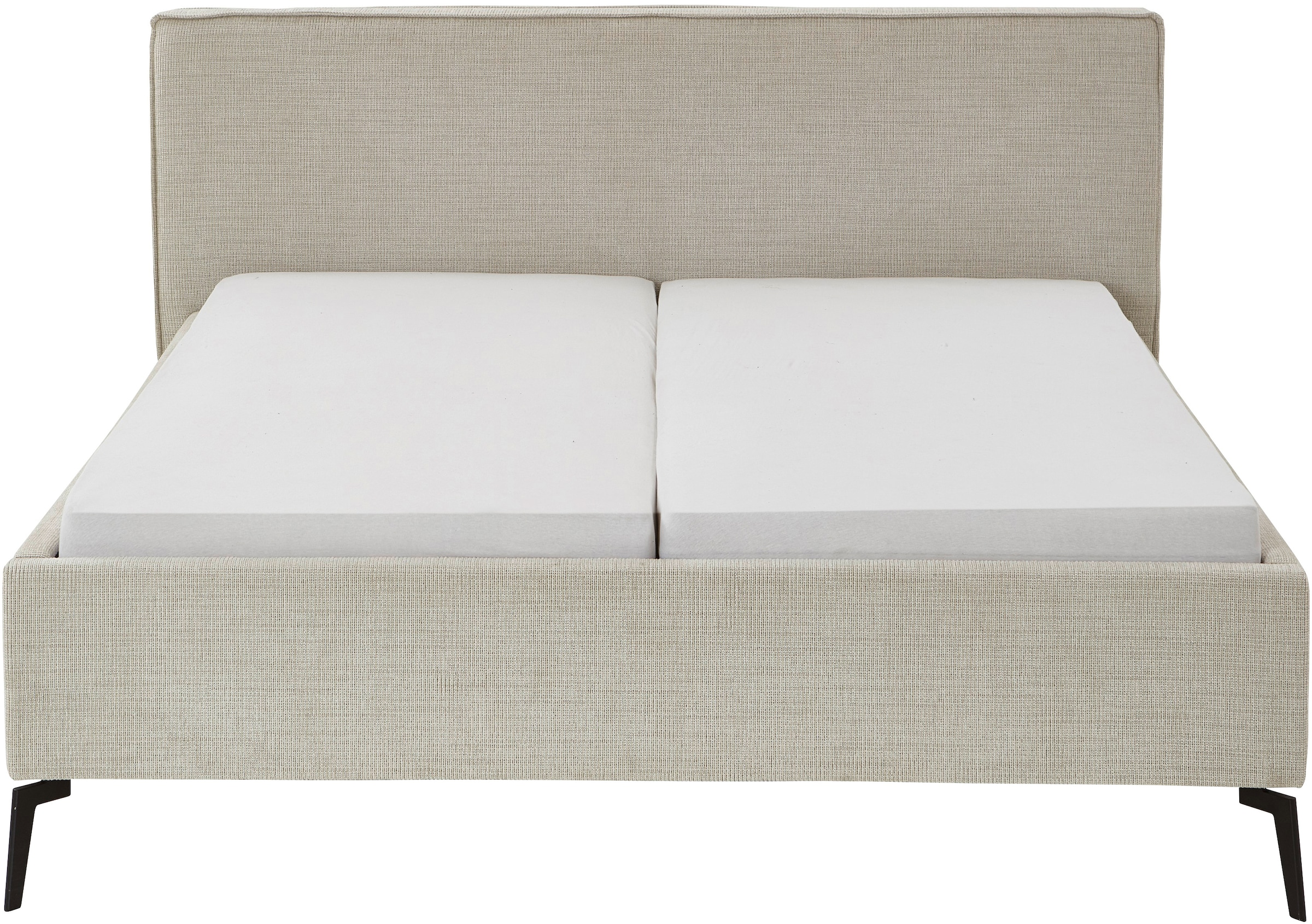 meise.möbel Polsterbett »Riva II« mit schwarzen Metallfüssen, wahlweise mit Bettkasten