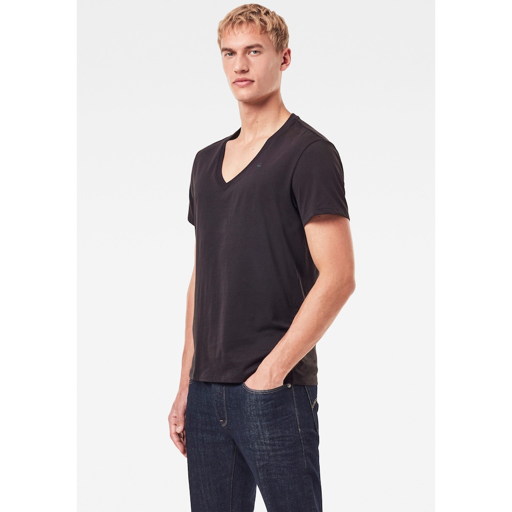 G-Star RAW V-Shirt »Base htr v t s/s 2-pack«, (Packung, 2 tlg., 2er-Pack)