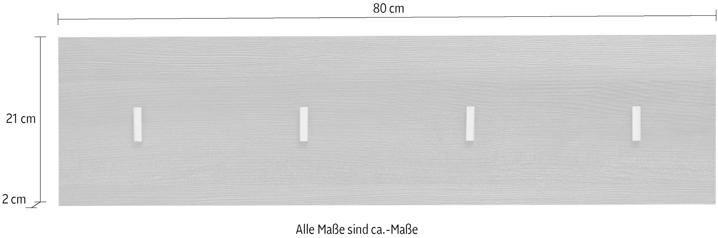 Home affaire Garderobenpaneel »Sovana« Wandpaneel zur Wandmontage - (B/T/H) 80/2/21 cm