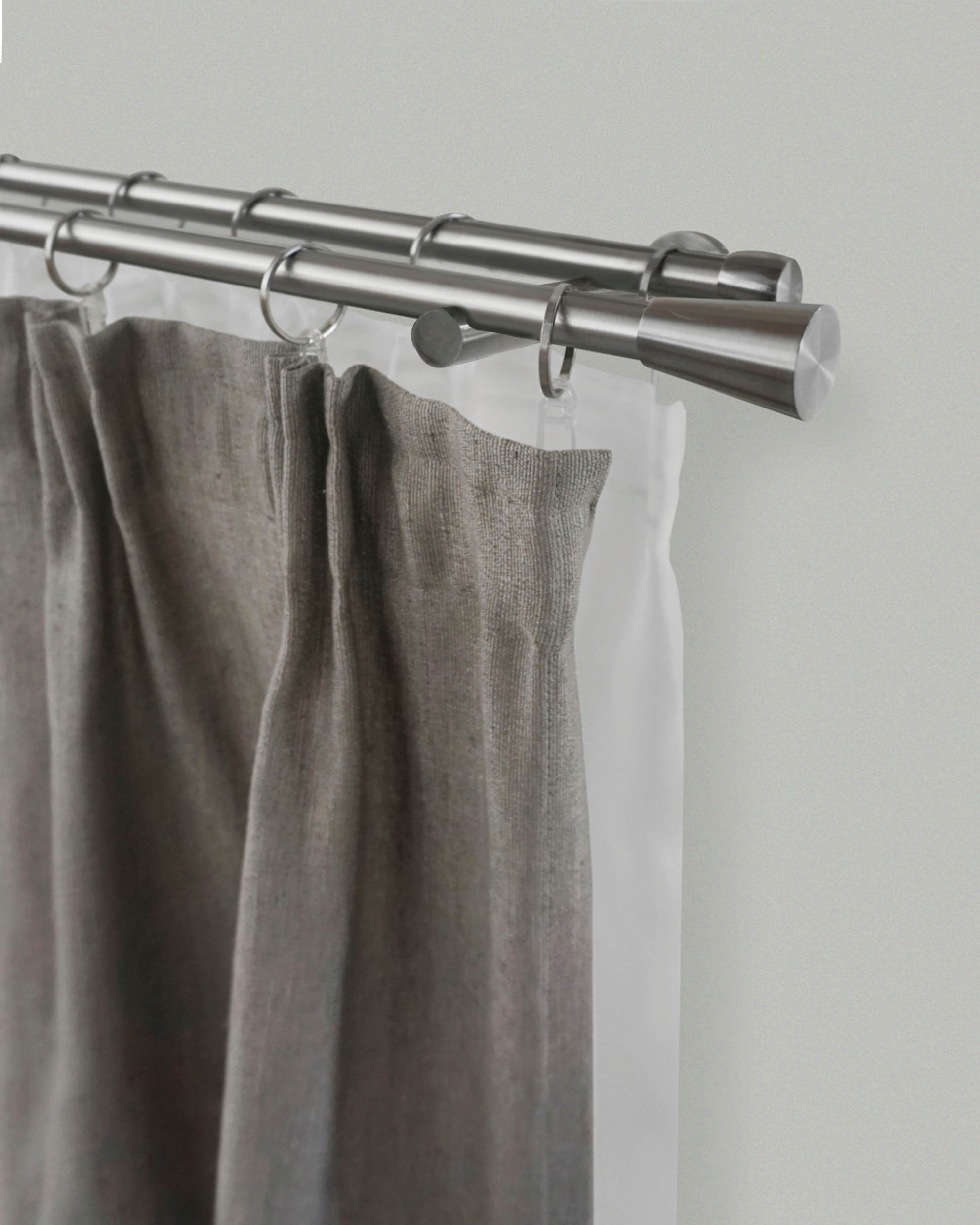 Image of GARESA Gardinenstange »ROSA«, 2 läufig-läufig, Wunschmasslänge, Vorhanggarnitur, einfache Montage, m. Stangenverbinder verlängerbar, Wandmontage, Endknopf Stumpf, mit Ringe bei Ackermann Versand Schweiz