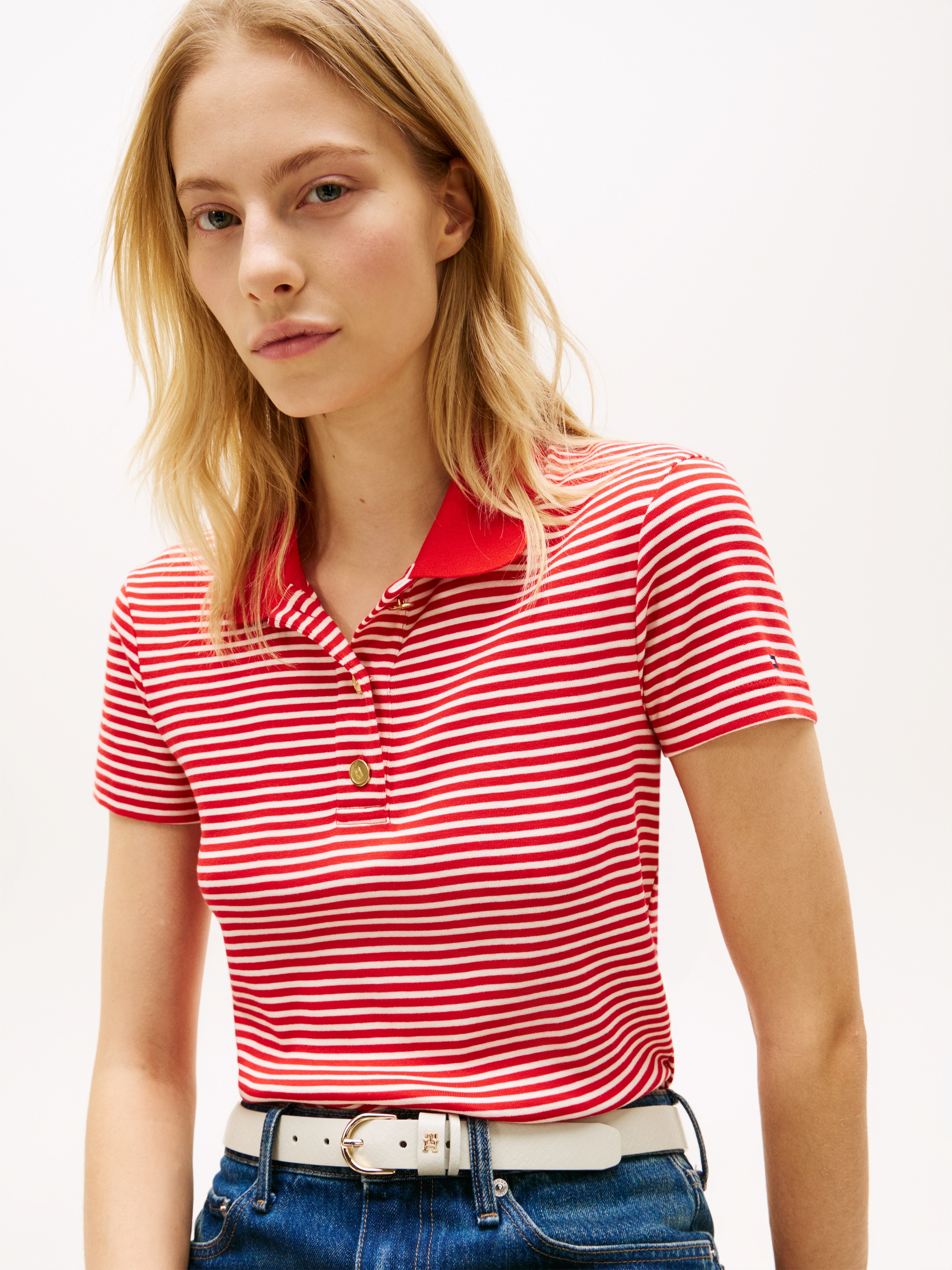 Tommy Hilfiger Polo »GOLD BUTTON SLIM SS POLO«