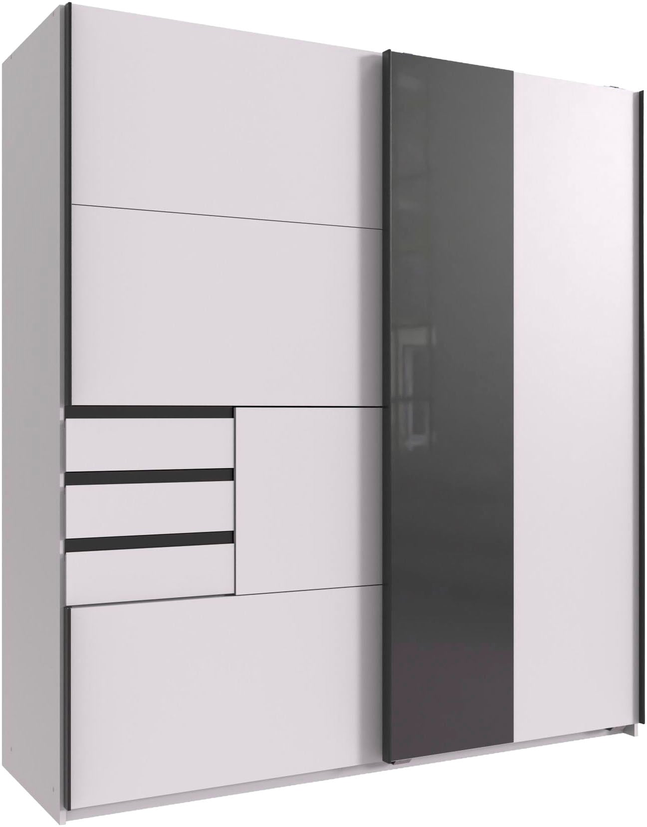 Image of Wimex Schwebetürenschrank "COCHEM in der Breite 180cm, mit Glasabsetzung, inkl. 3 Schubladen" erhältlich in verschiedenen Farben