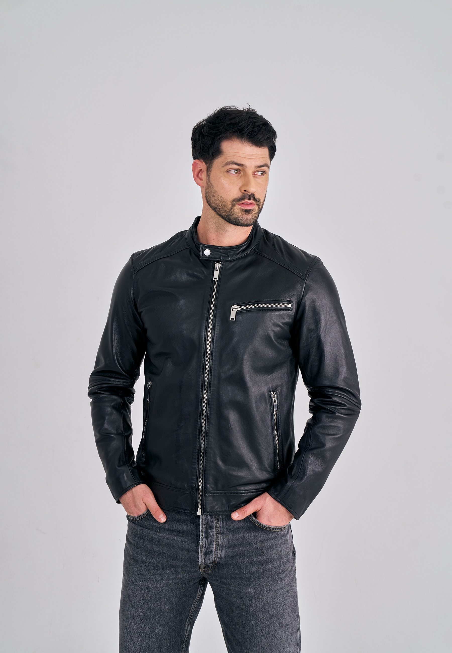 Freaky Nation Veste en cuir »Lucky Jim-FN«