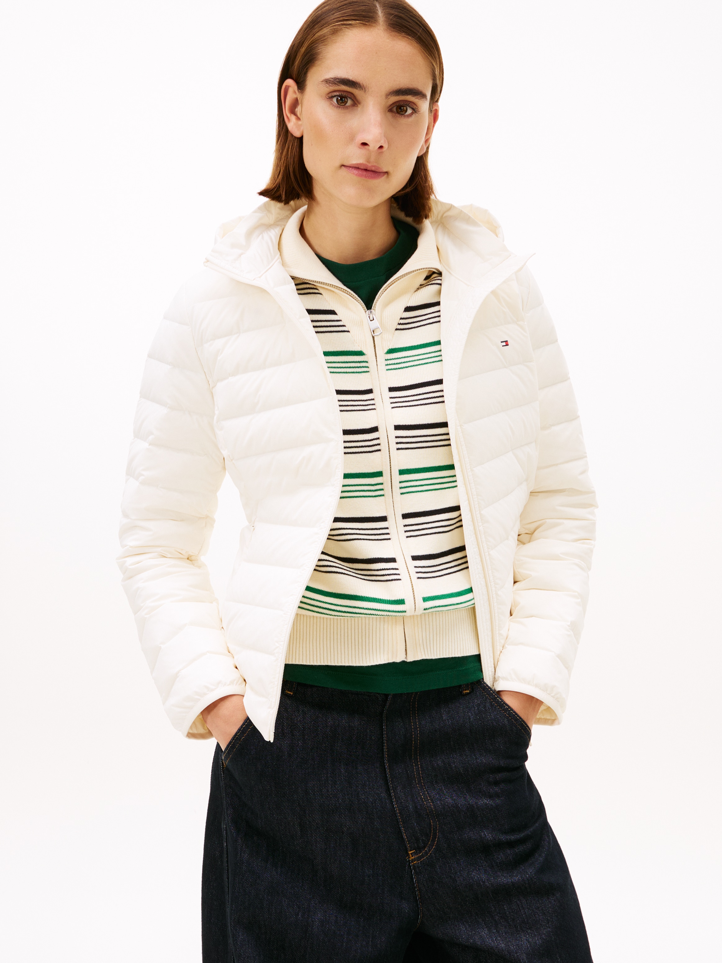 Tommy Hilfiger Veste matelassée »STRETCH NYLON LW DOWN JACKET« mit Kapuze