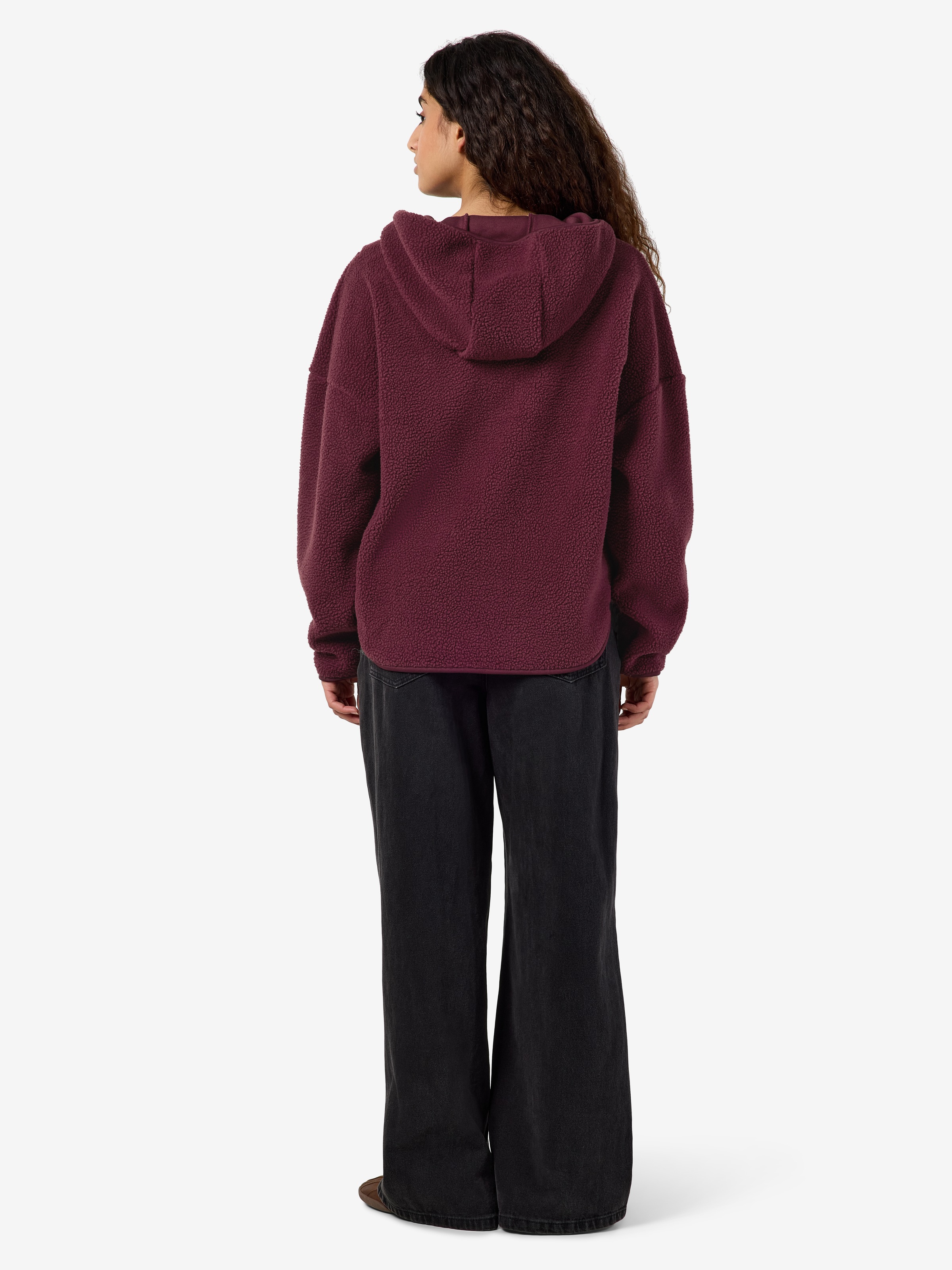 Noisy may Fleecepullover »NMCOZY L/S HALFWAY ZIP SWEATER JRS NOOS«, Polyester, relaxed fit
