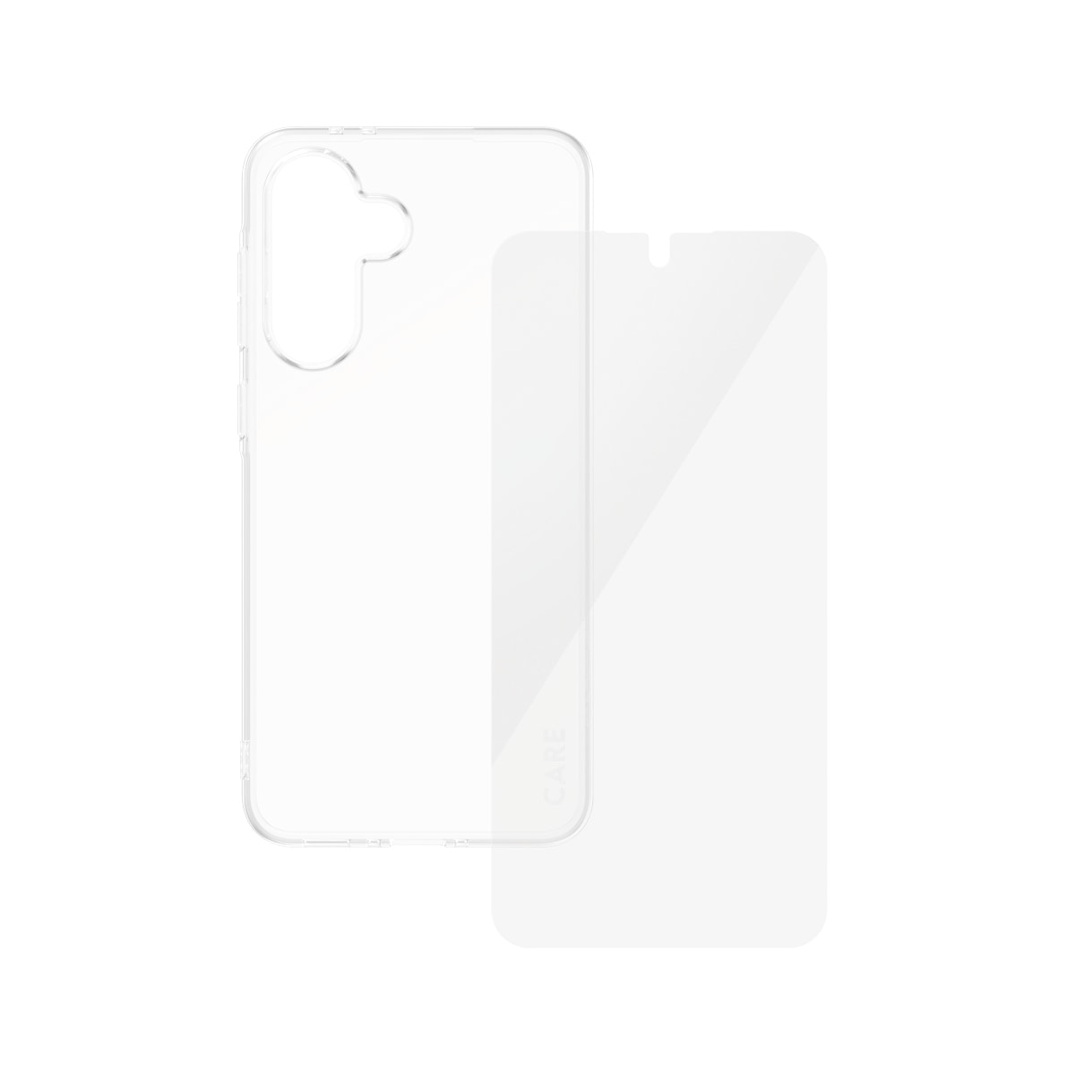 CARE by PanzerGlass Displayschutzglas »2-in-1 Protection Slim X-Ray Case + Screen Protection«, für Samsung Galaxy A36, Displayschutzfolie, Schutzfolie, Bildschirmschutz, kratz- & stossfest