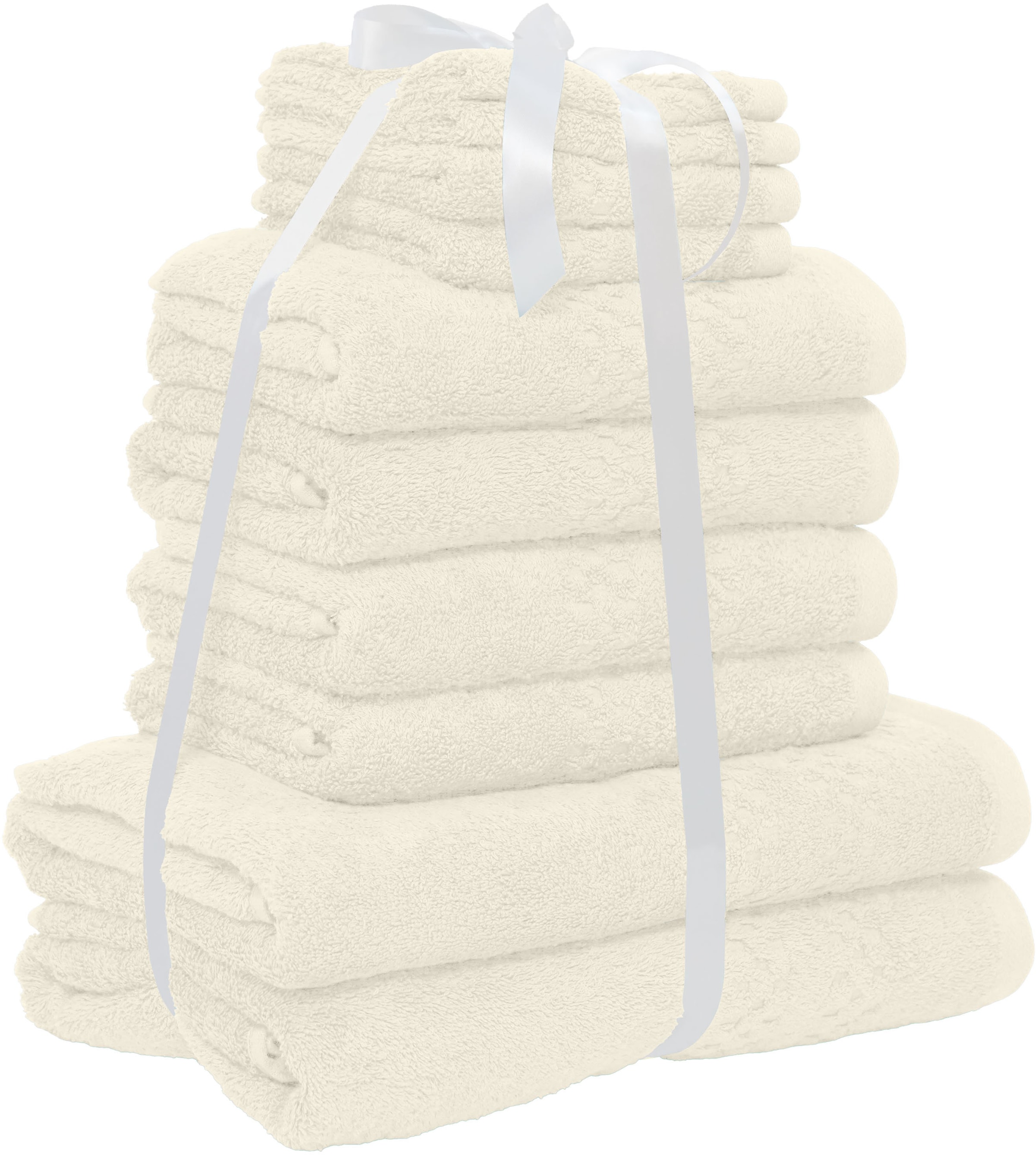 GOODproduct Set de serviettes »Regona, als 10 tlg Set und Serie, Premium Handtücher, 500 gr/m²« Set 10 cuis Frottee Duschtücher, Handtücher, Gästetücher, Seiftücher, 5 Jahre Garantie