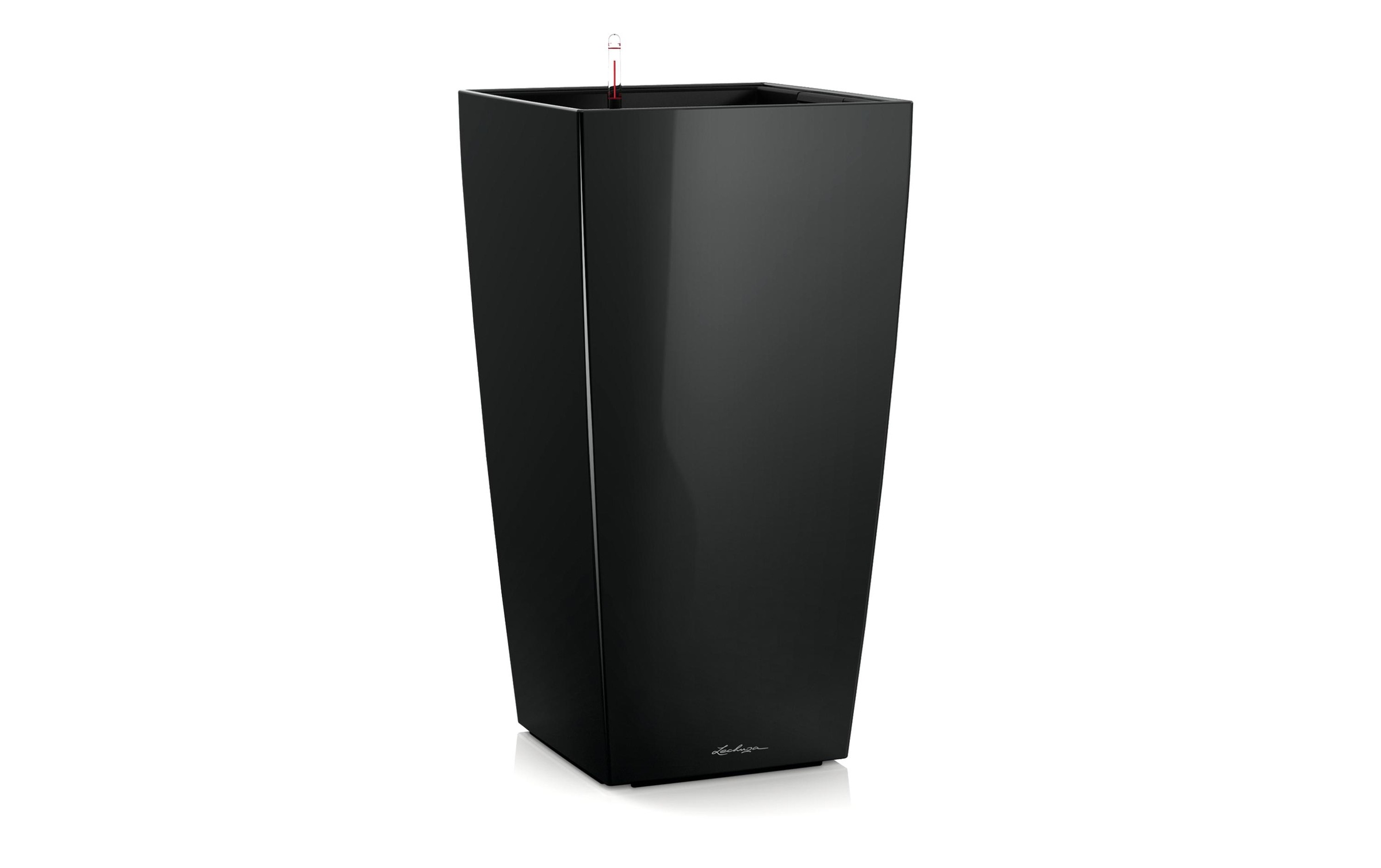 Image of Übertopf "Lechuza Cubico Premium 22 Schwarz glanz"