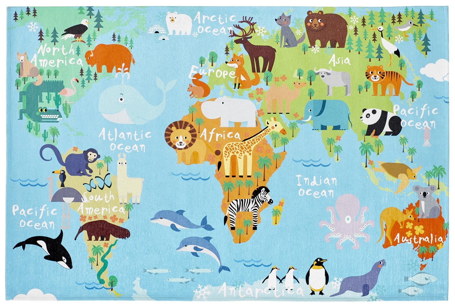 Image of Kayoom Kinderteppich "Sympathy Kids 243" rechteckig 5 mm Höhe Kurzflor, Modernes Muster, Fussbodenheizungsgeeignet