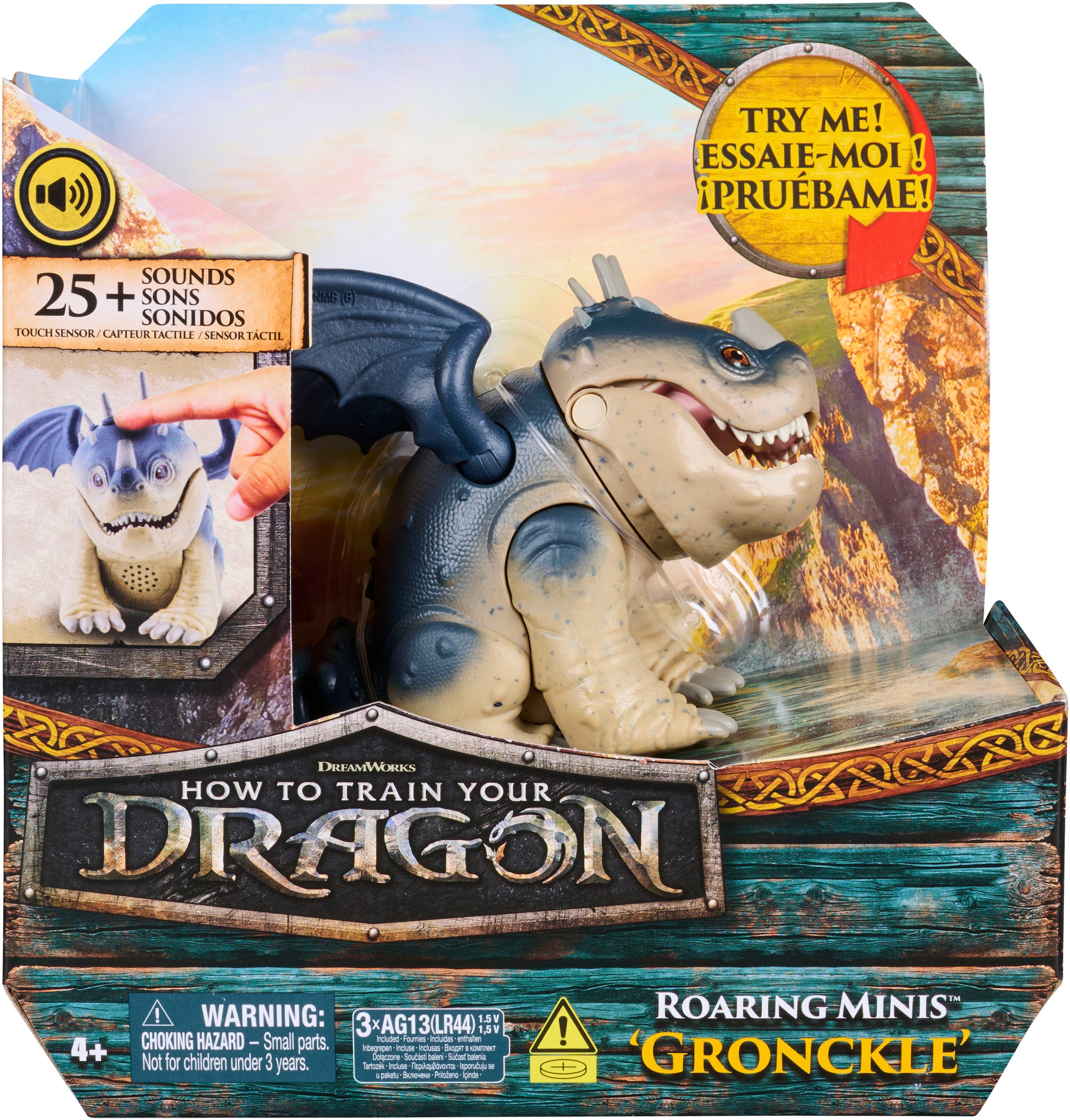 Spin Master Spielfigur »Drachenzähmen leicht gemacht, Interaktiver Mini-Drache Fleischklop« mit 25 Soundeffekten