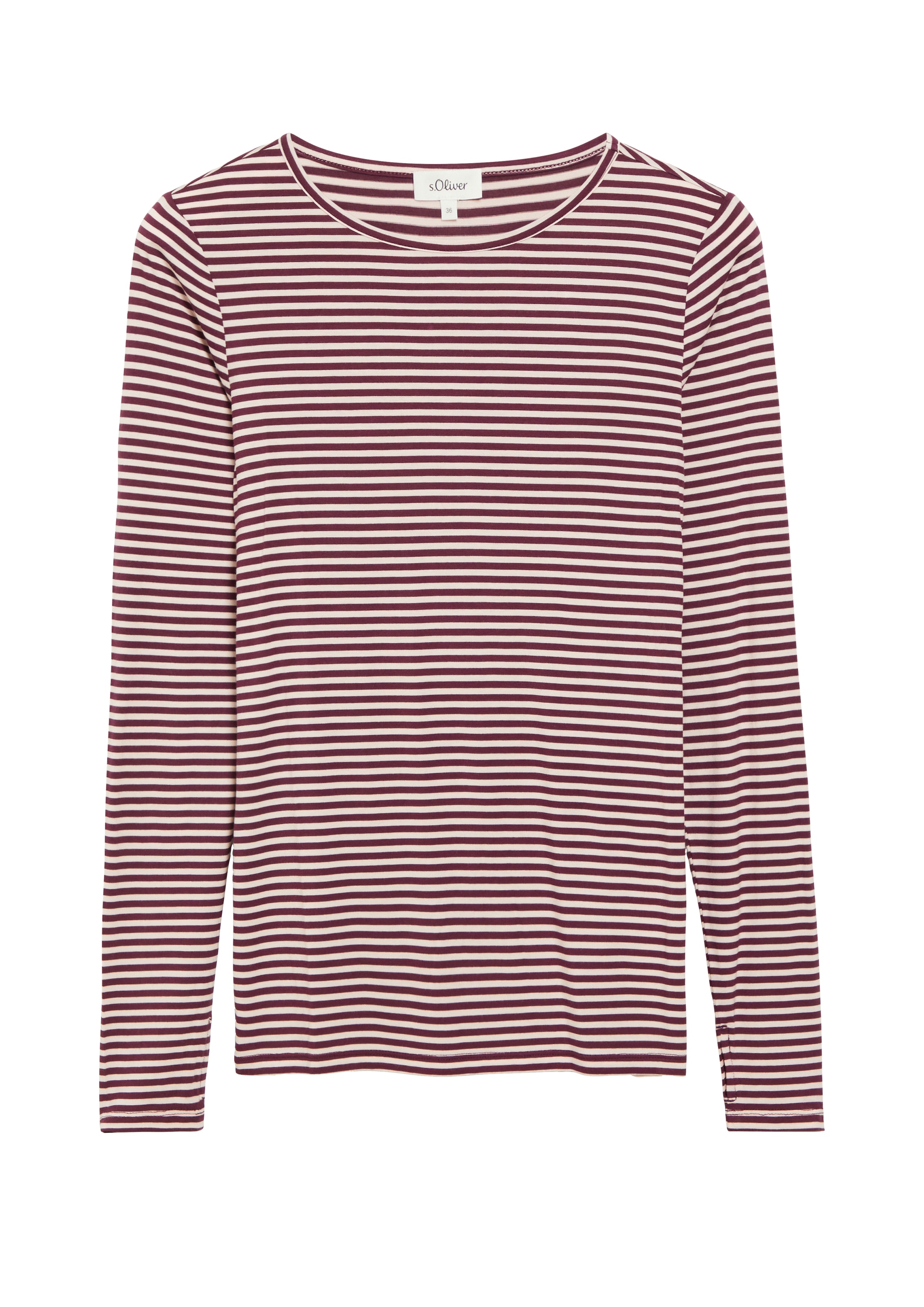 s.Oliver T-shirt à manches longues Ringelshirt / mit Streifen / Vikose-Stretch