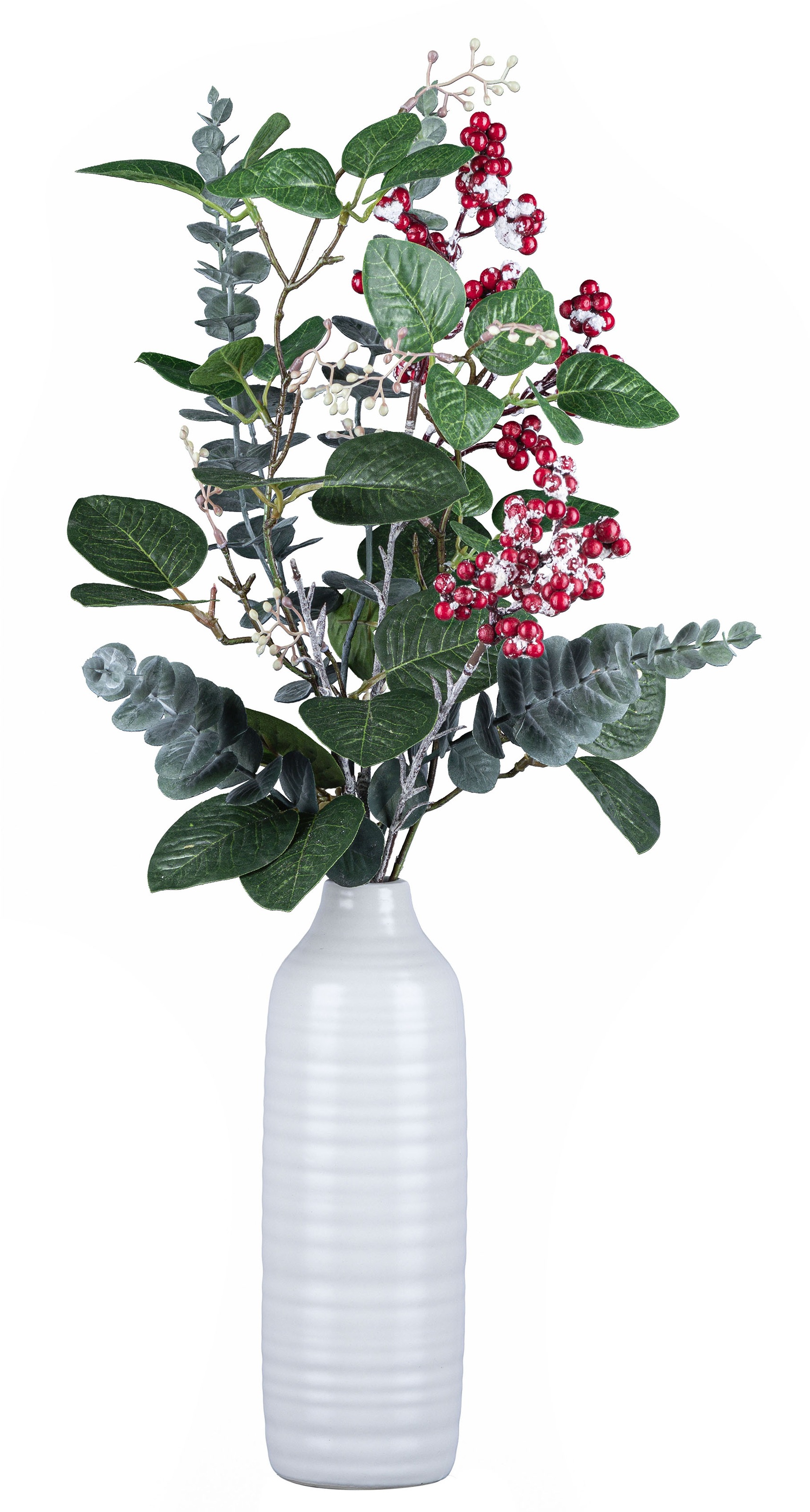 Image of Creativ deco Dekovase, (Set, 2 St., 1 Vase, 1 Bouquet), mit natürlich wirkendem Beeren-Bouquet bei Ackermann Versand Schweiz
