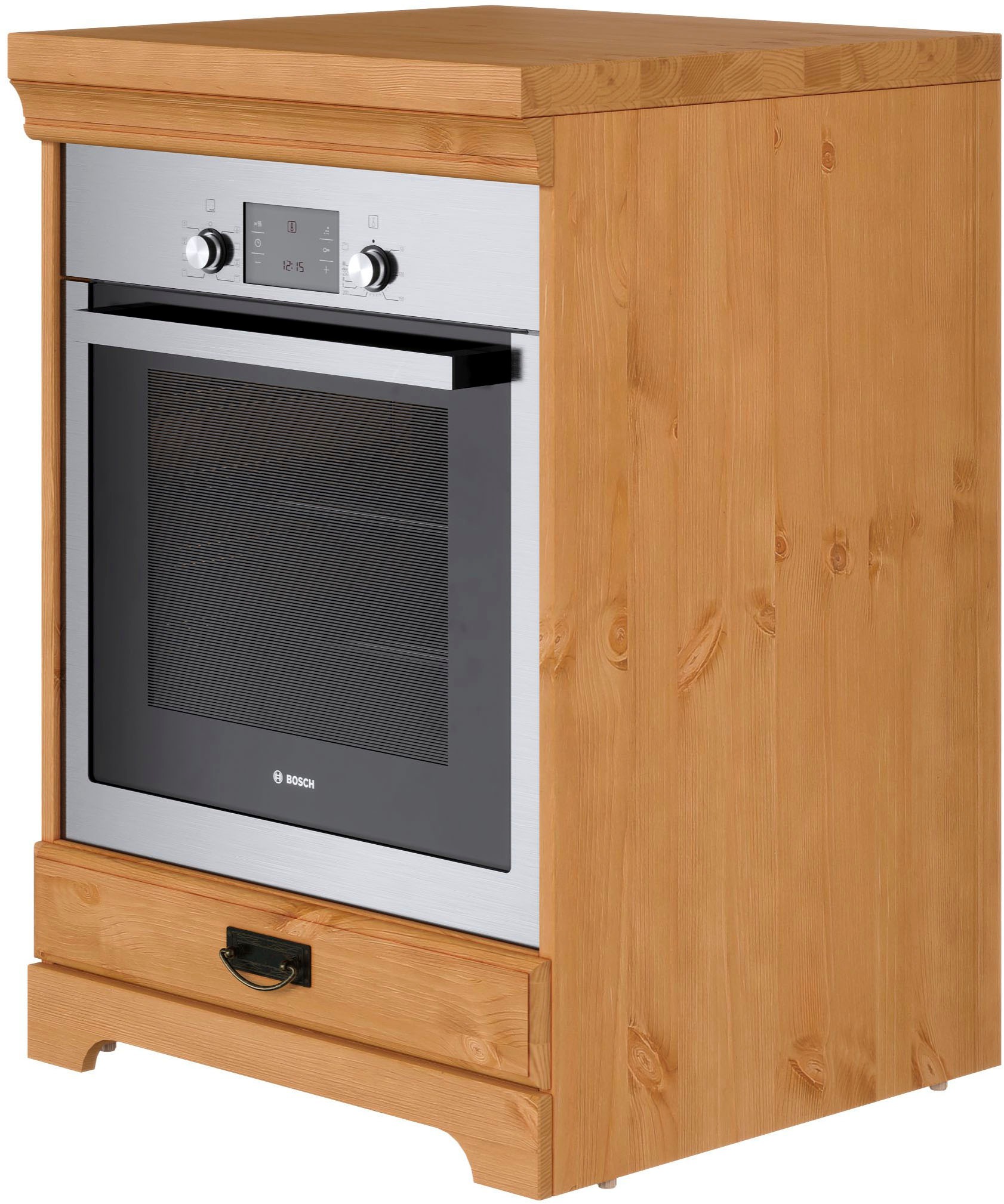 Home affaire Herdumbauschrank »Rügen« Breite 60 cm, Kiefer massiv, Nischenmass Herd B/T/H 56,7/54,2/60,5 cm