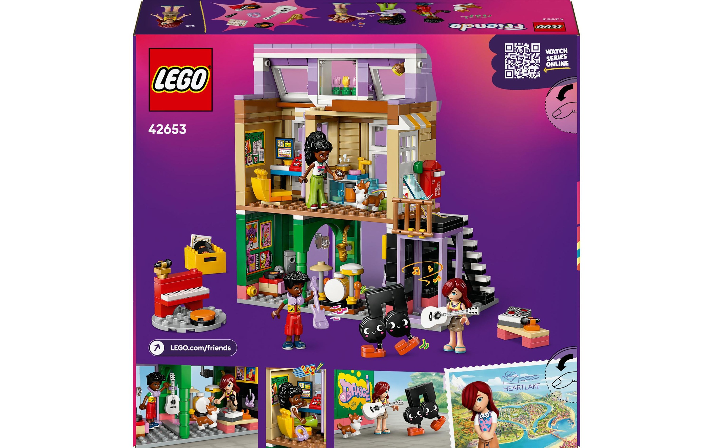 LEGO® Spielbausteine »Friends Musikladen & Wohnung 42653«, (483 St.)
