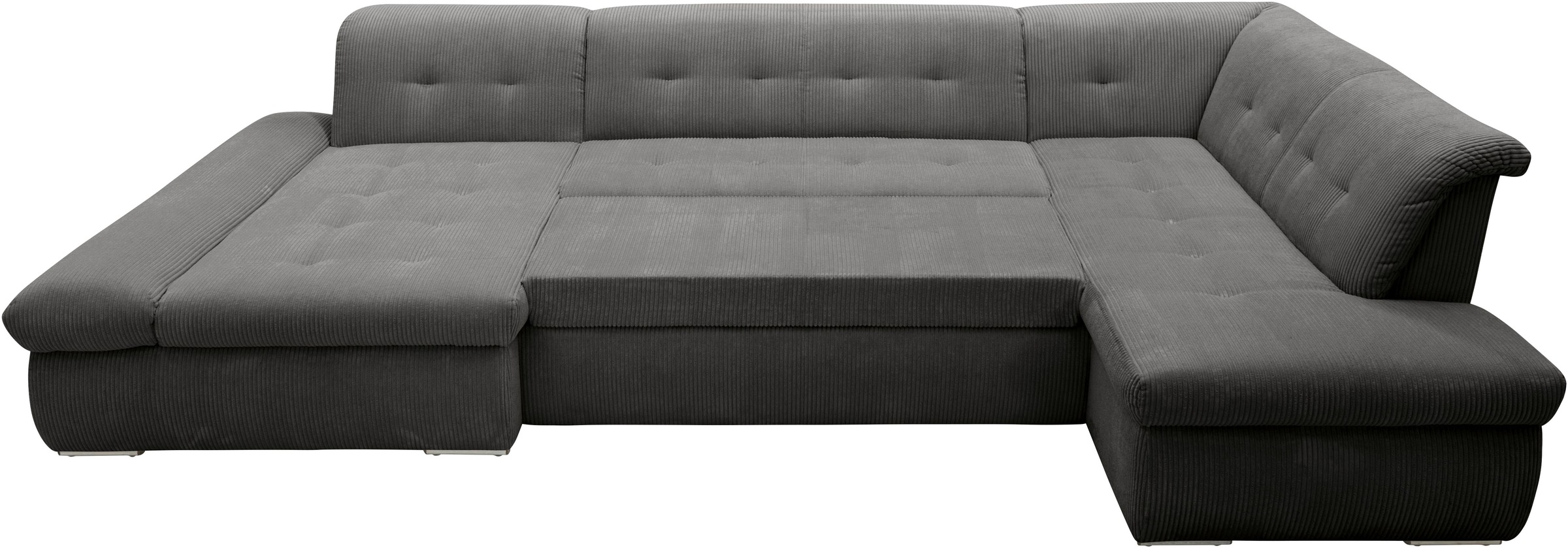 DOMO collection Wohnlandschaft »Moric U-Form auch in Cord«, im XXL-Format, wahlweise mit Bettfunktion und Armlehnenverstellung