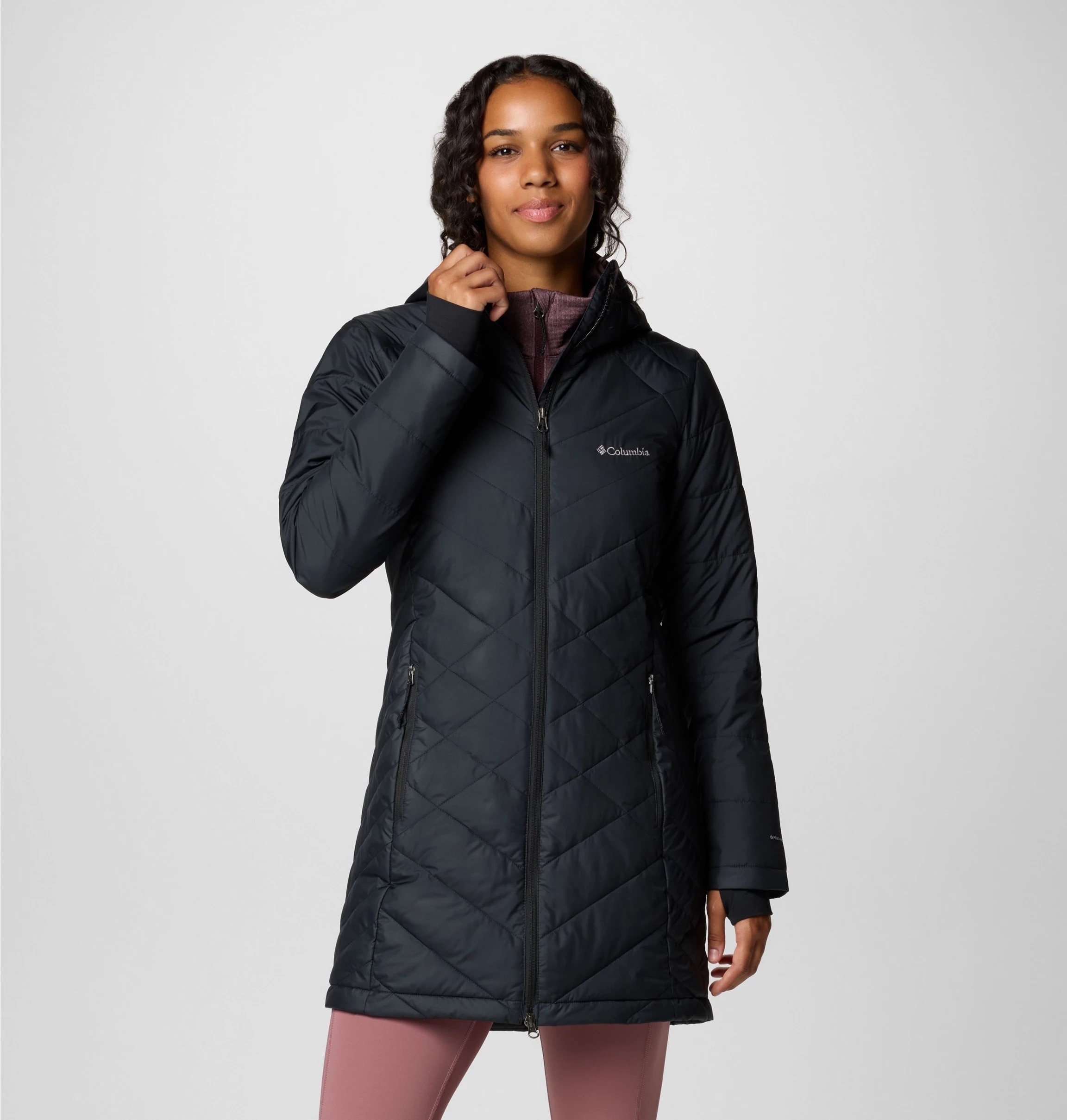 Columbia Steppmantel »HEAVENLY LONG HOODED JACKET«, (1 tlg.)