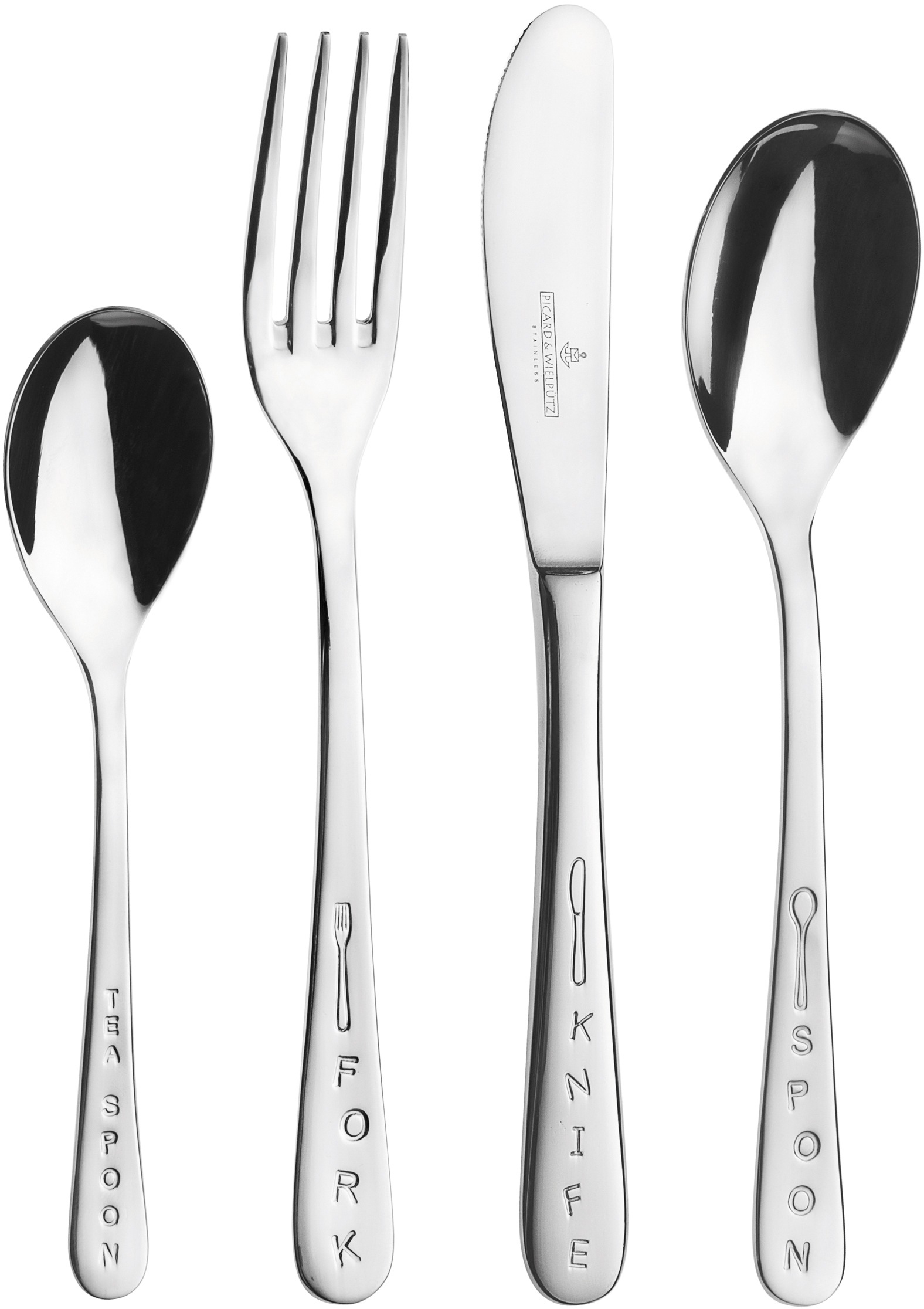 Image of Picard & Wielpütz Since 1927 Kinderbesteck »6171 Kids«, (Set, 4 tlg.), Edelstahl 18/10, 4-teilig bei Ackermann Versand Schweiz